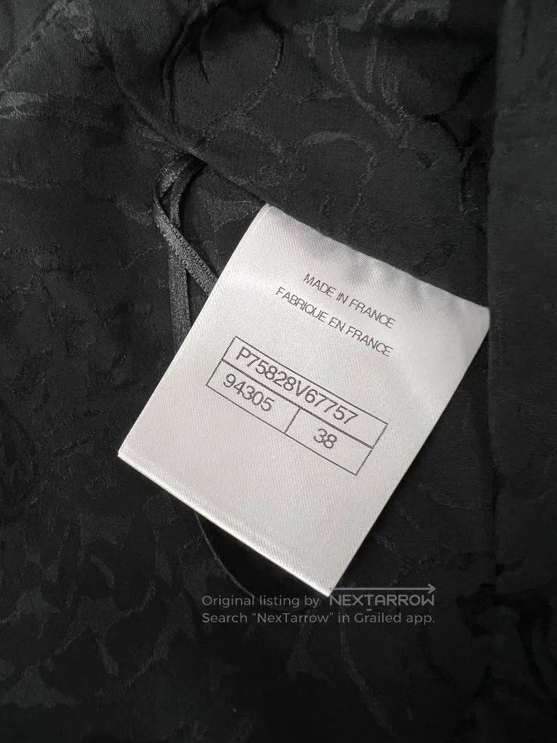 Chanel Chanel Black silk double C dark pattern printed cake skirt Size 25" / US 0 / IT 36 - 4 Thumbnail