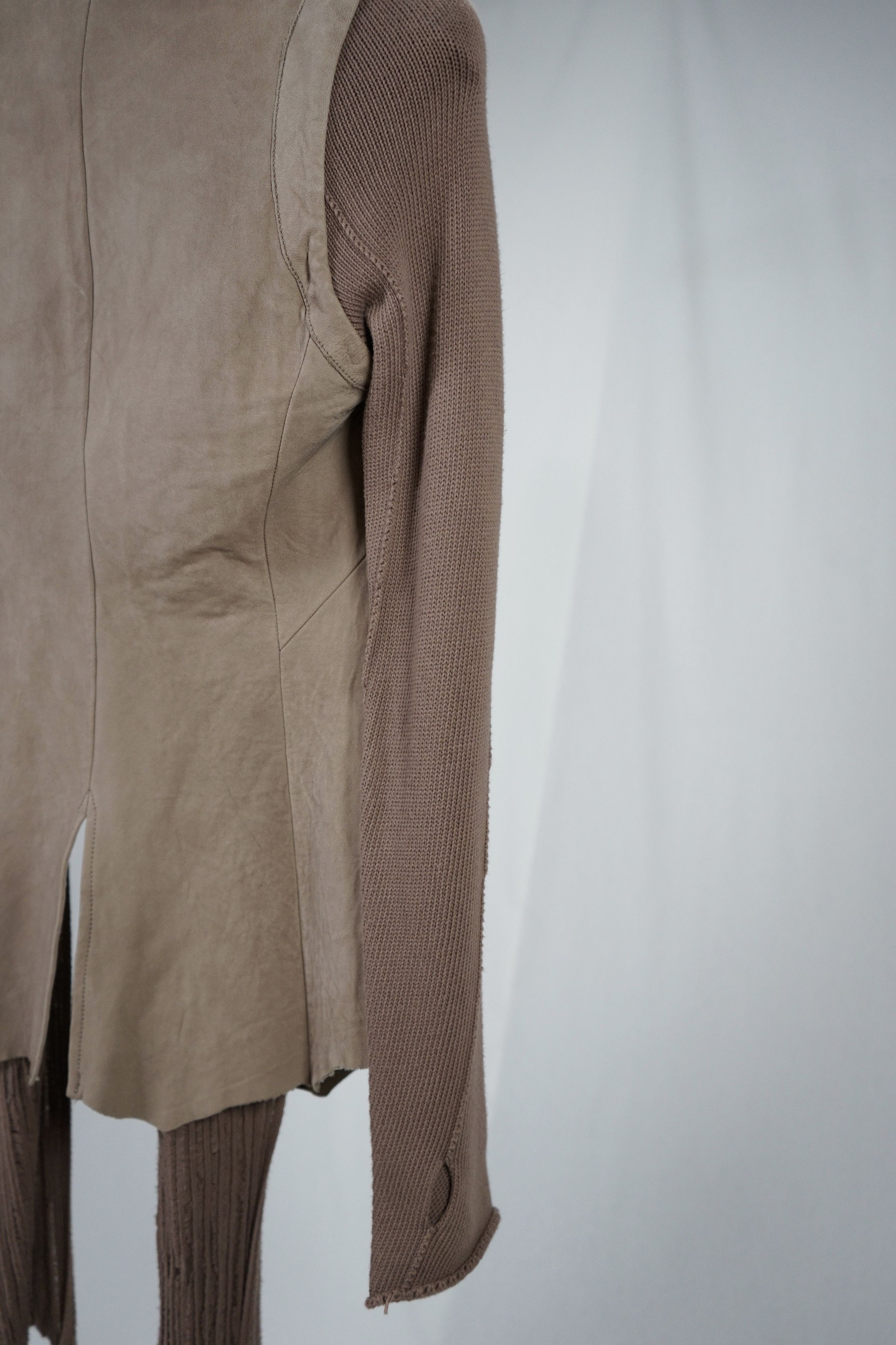 Isaac Sellam Experience S/S 2011 draped suede knit blazer Size US S / EU 44-46 / 1 - 9 Thumbnail