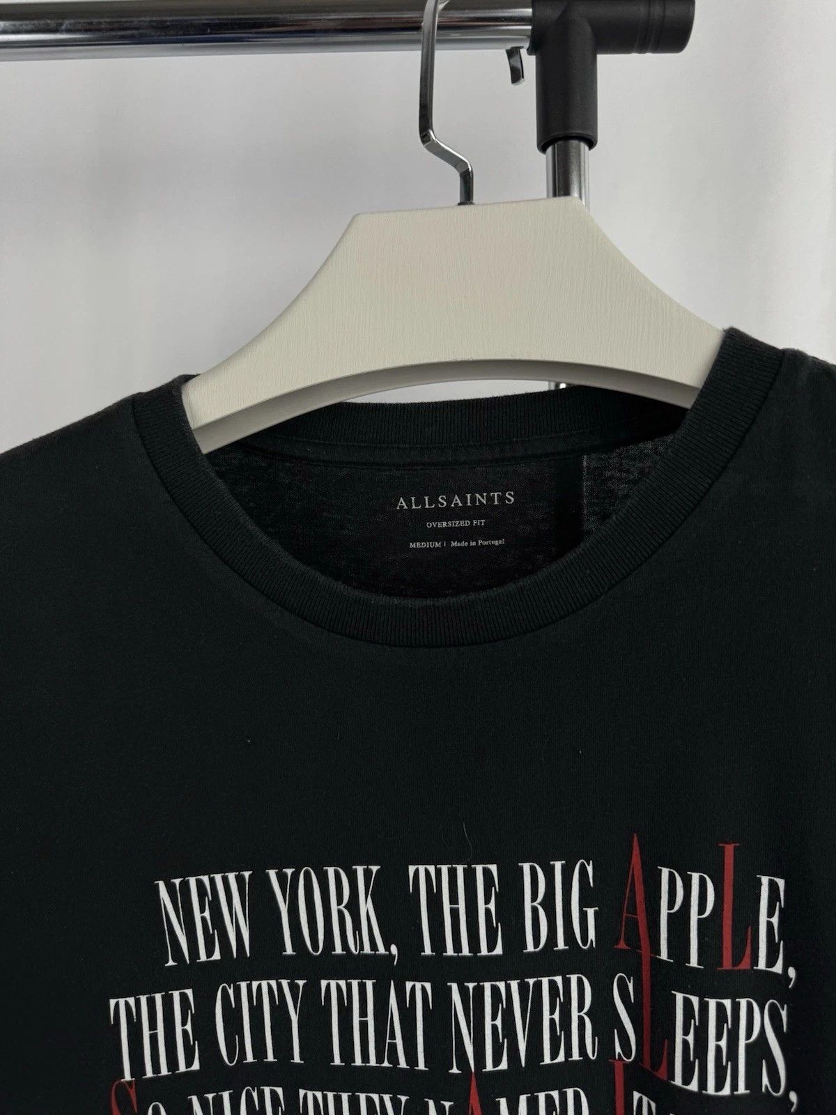 Allsaints llSaints Big Logo Tee Oversized RARE Item Size:M Luxury Size US M / EU 48-50 / 2 - 6 Thumbnail