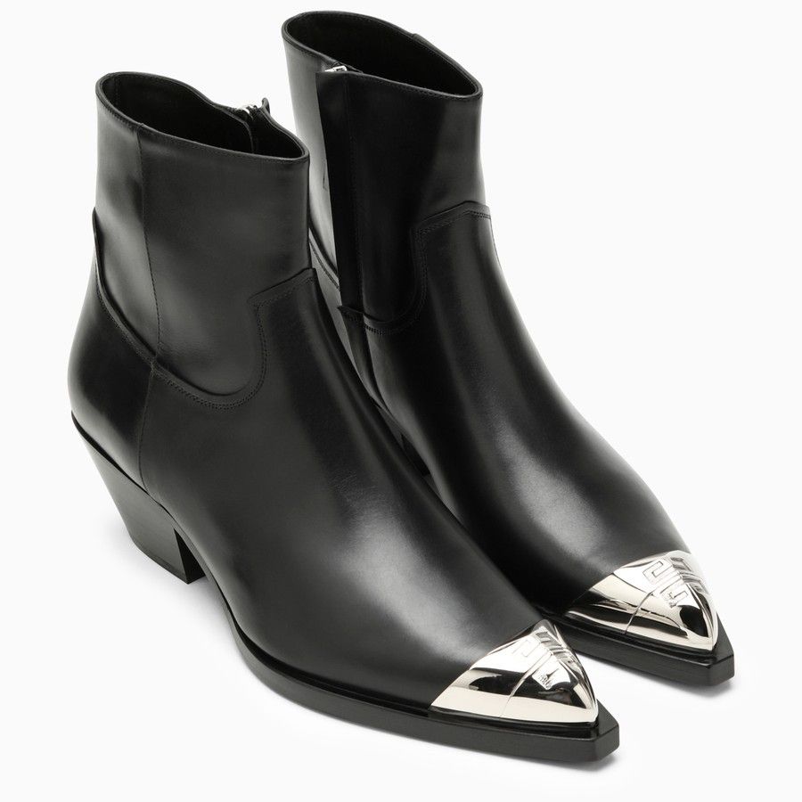 Givenchy o1d2blof0824 Leather Boots in Black Size US 7 / IT 37 - 2 Thumbnail