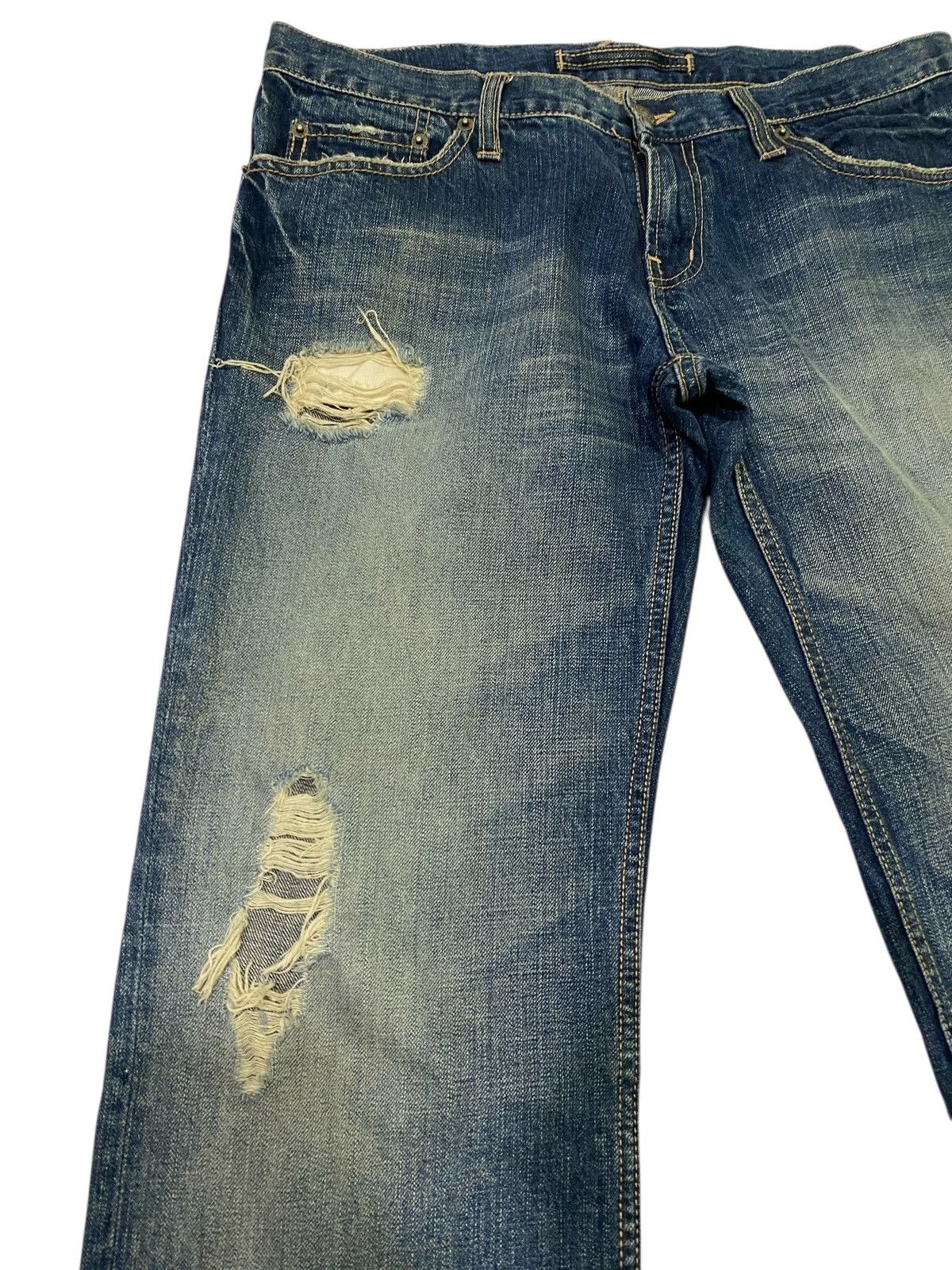 PPFM Japanese brand X ppfm distressed jeans Size US 34 / EU 50 - 4 Thumbnail