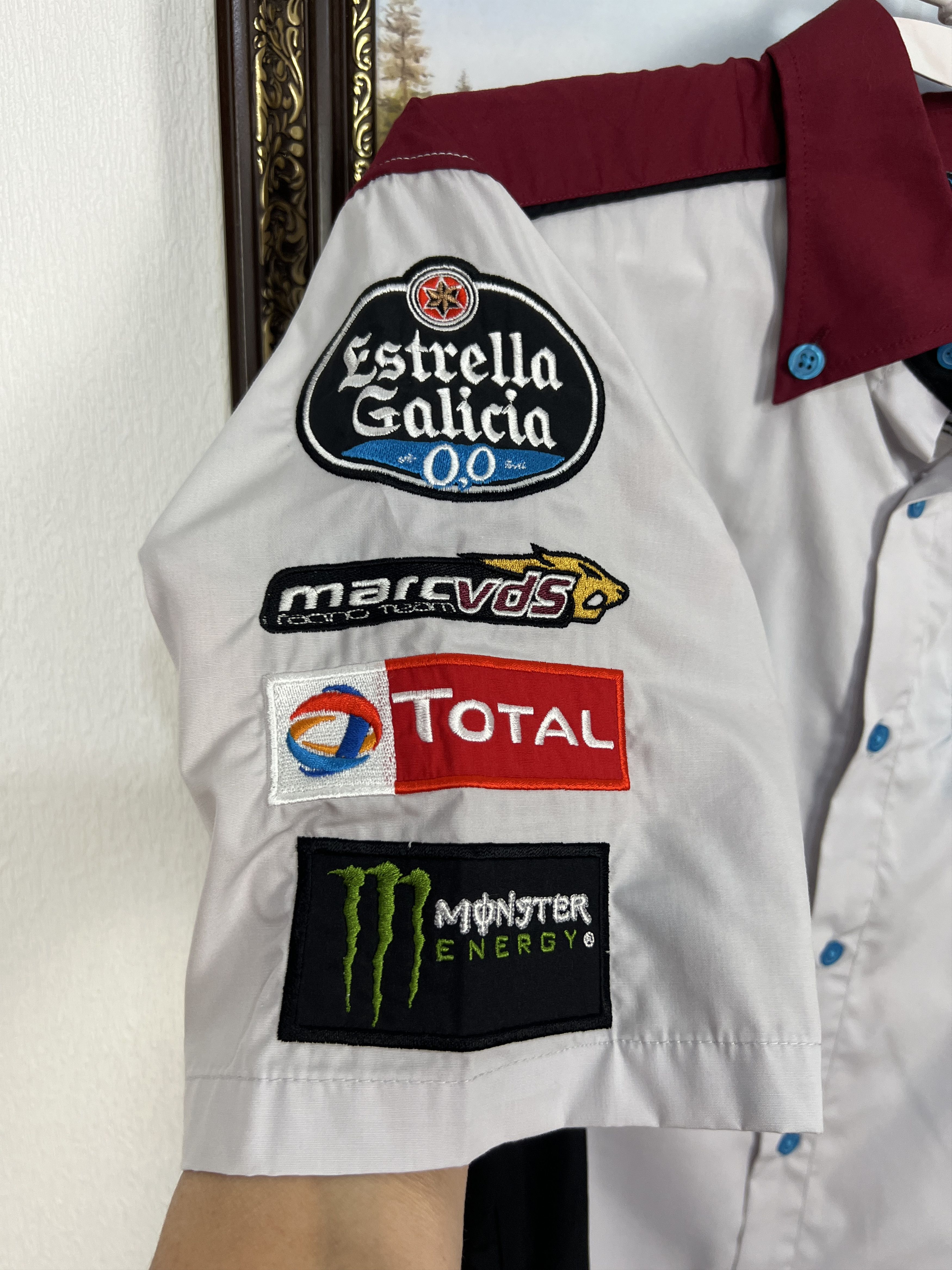 NASCAR Official Marc Vds Moto Racing Team Mens Shirt Polo NASCAR Size US M / EU 48-50 / 2 - 6 Thumbnail