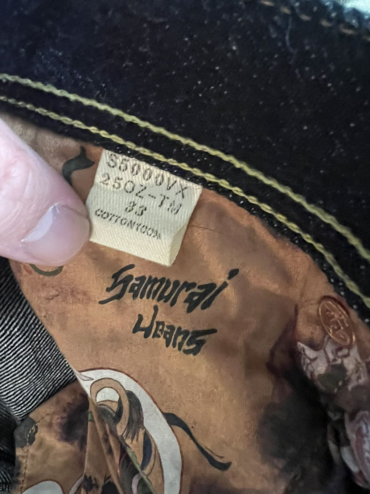 Samurai Jeans SAMURAI S5000VX25OZ-TM 25OZ LIMITED "SAIGOKU MUSOU” Size US 33 - 4 Thumbnail