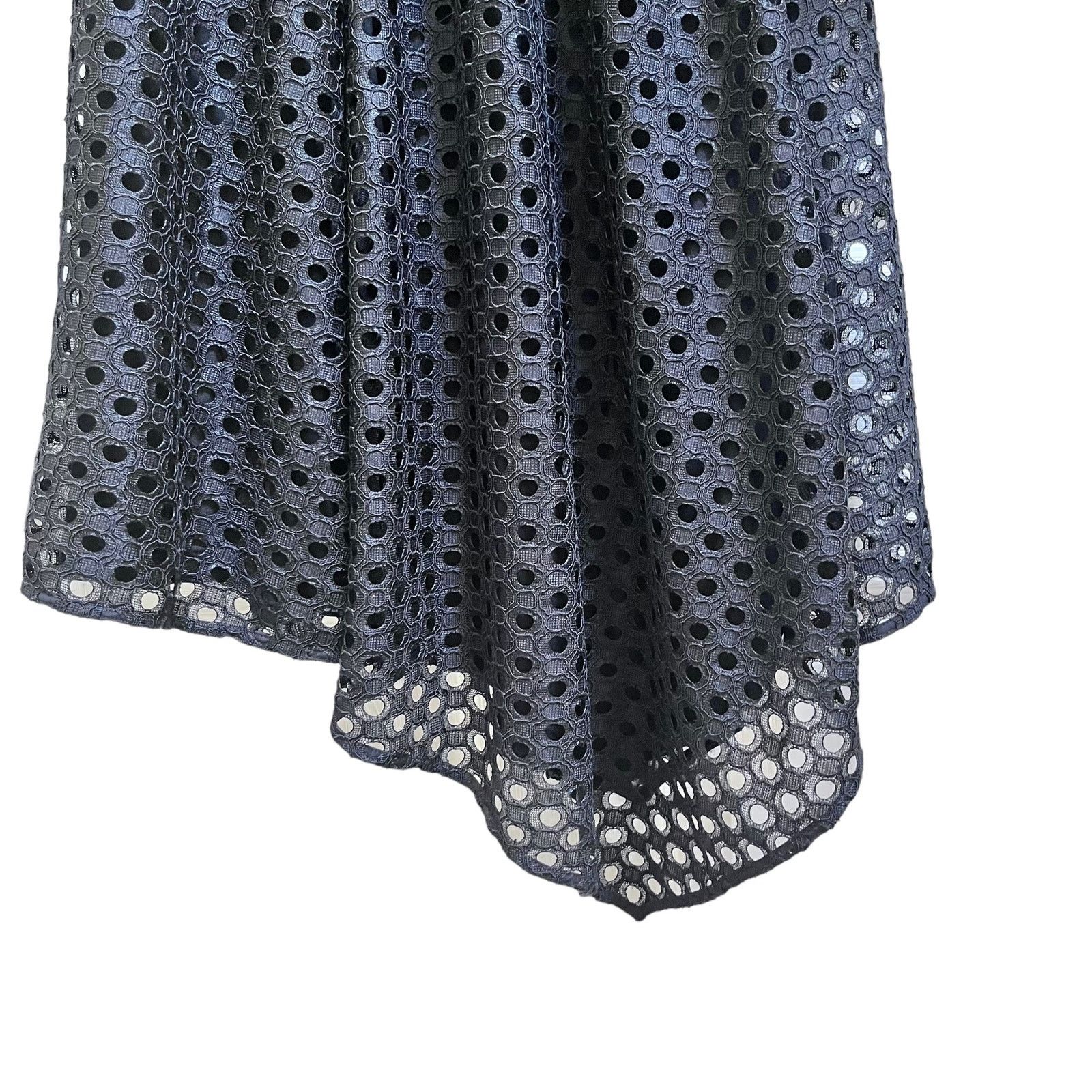 Maje Maje Rana Black Eyelet Lace Semi Sheer Midi Dress Size XS / US 0-2 / IT 36-38 - 7 Thumbnail