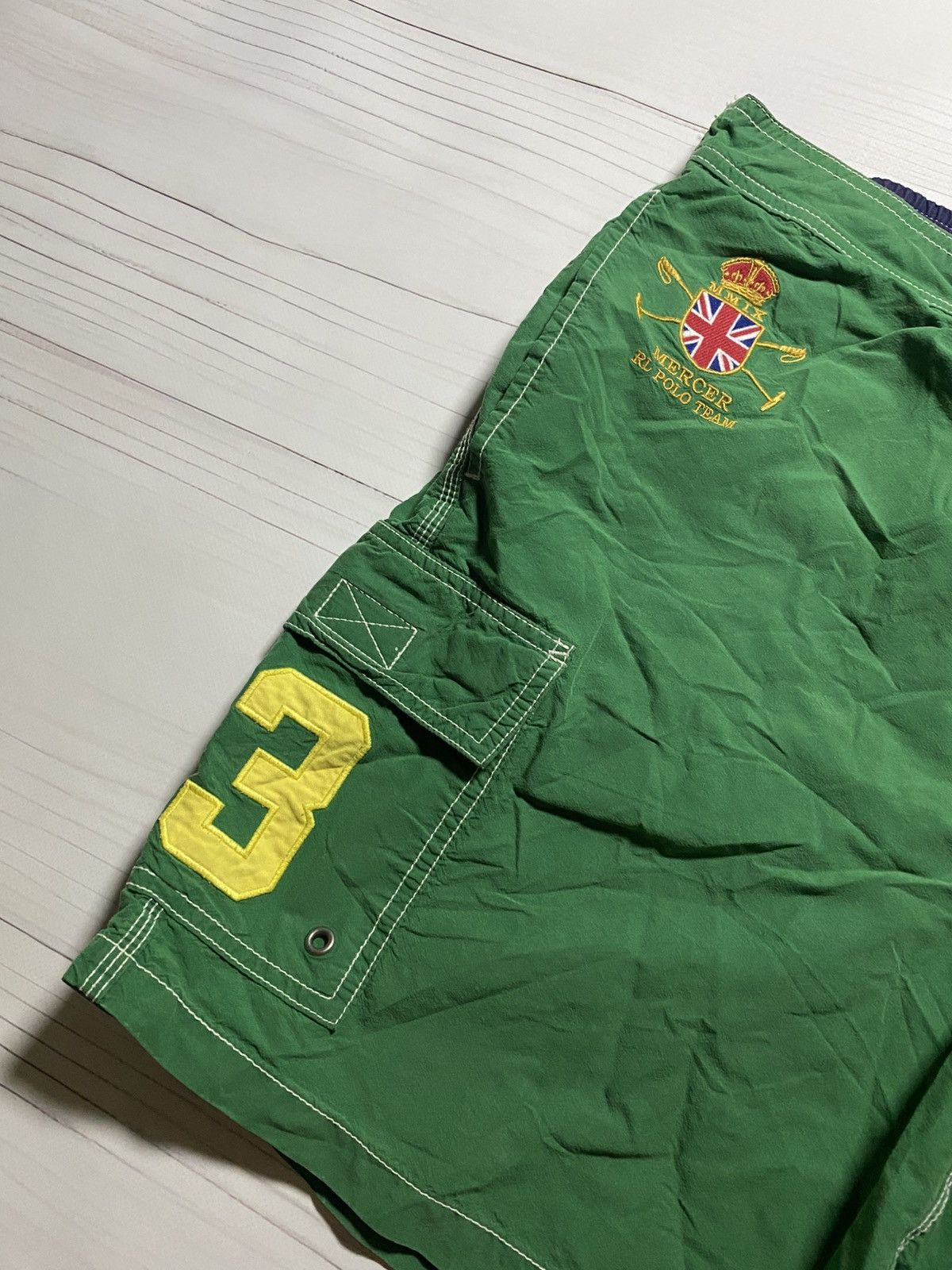Polo Ralph Lauren × Vintage Vintage Polo Ralph Lauren Big pony 3 number y2k shorts Size US 34 / EU 50 - 7 Thumbnail
