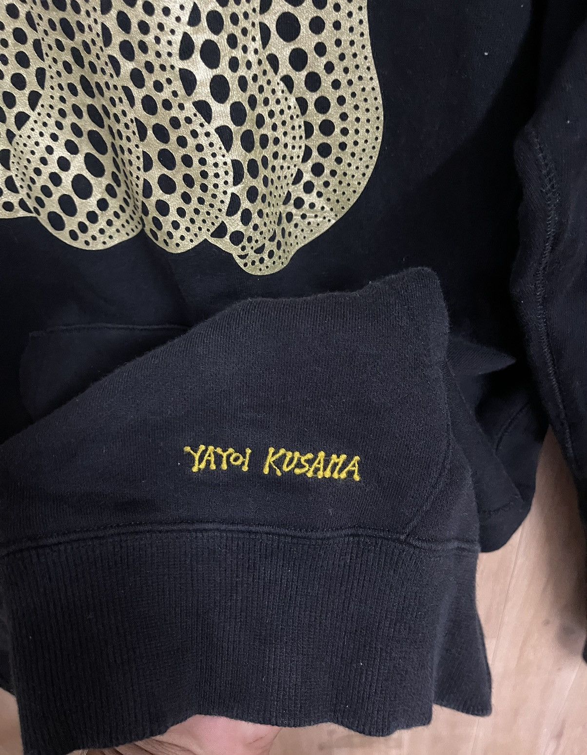 Japanese Brand × Yayoi Kusama Rare Yayoi Kusama Black Hoodie XL Luxury Designer LV POP Art Size US XL / EU 56 / 4 - 4 Thumbnail