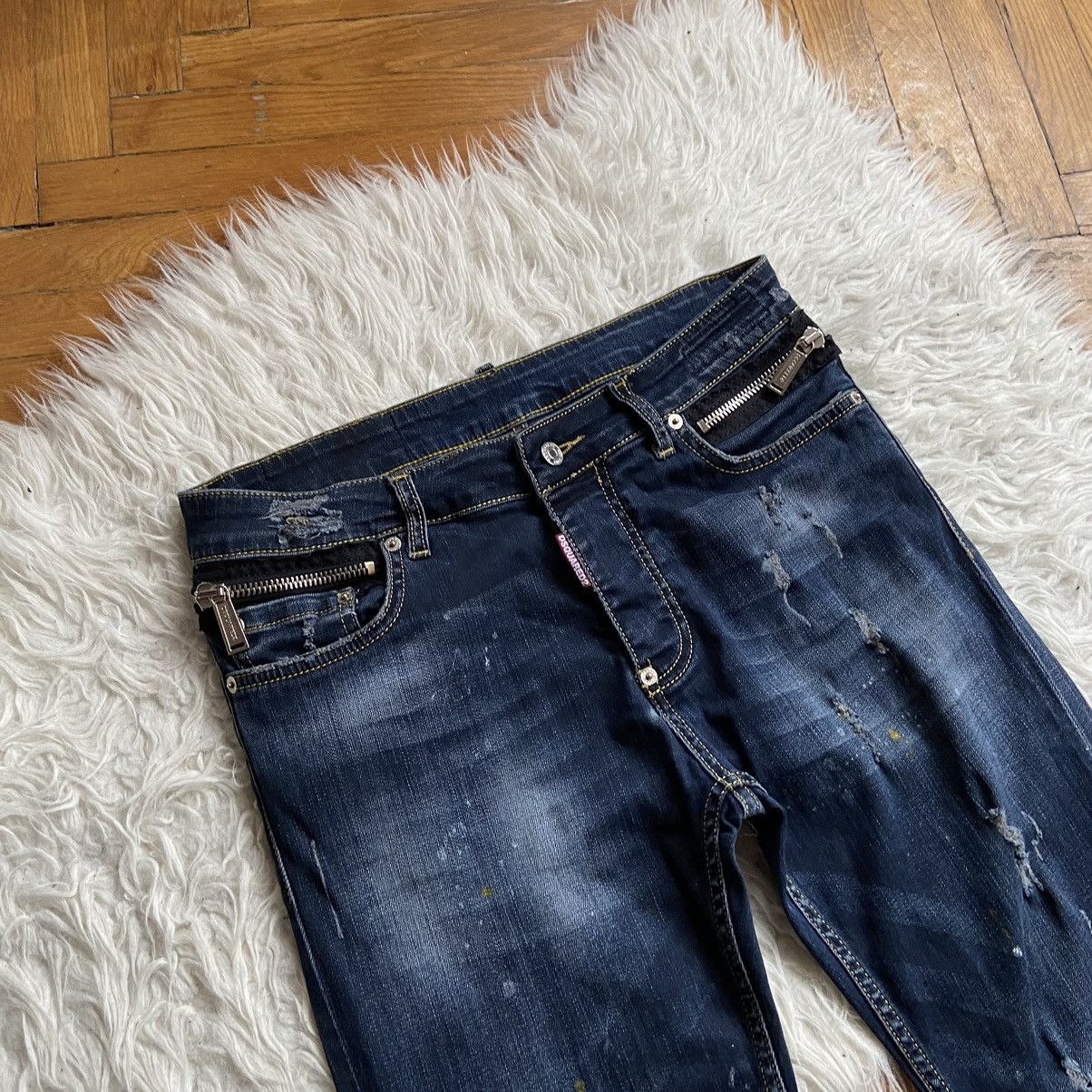 Dsquared2 × Japanese Brand 📌 Crazy Dsquared2 Y2k Distressed Skinny Jeans Size US 30 / EU 46 - 12 Thumbnail