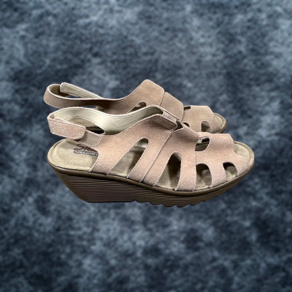 SKECHERS SKECHERS Sandal Women Slingback Memory Foam Wedge Beige 8.5 Size Love Parallel Trapezoid L Size US 9 / IT 39 - 1 Thumbnail