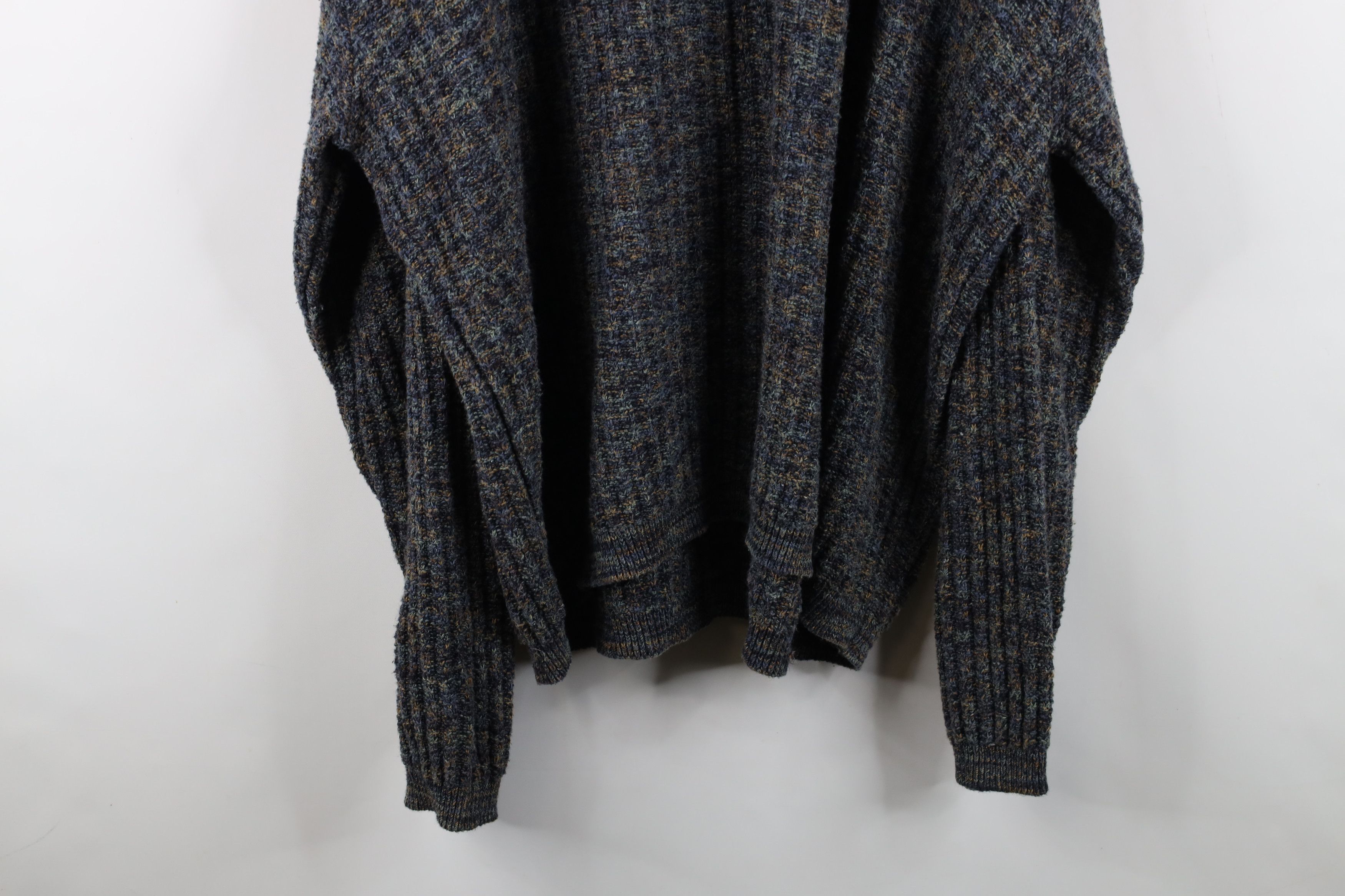 Vintage Vintage 90s Streetwear Fleck Ribbed Knit V-Neck Sweater USA Size US XXL / EU 58 / 5 - 9 Thumbnail