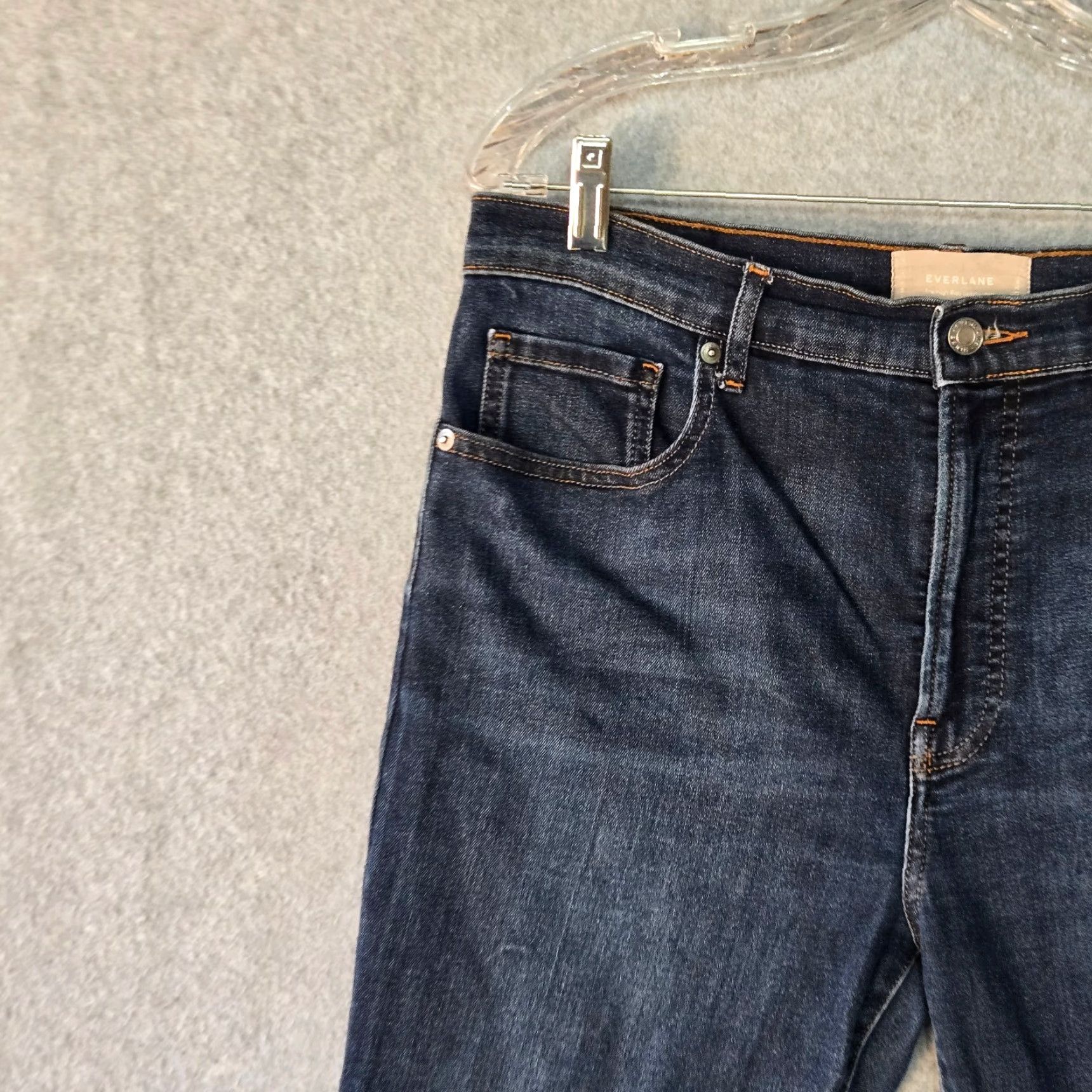 Everlane Everlane Skinny Jeans Womens Blue Denim Stretch High Rise Medium Wash 5-Pockets Jeans Size 32" / US 10 / IT 46 - 3 Thumbnail
