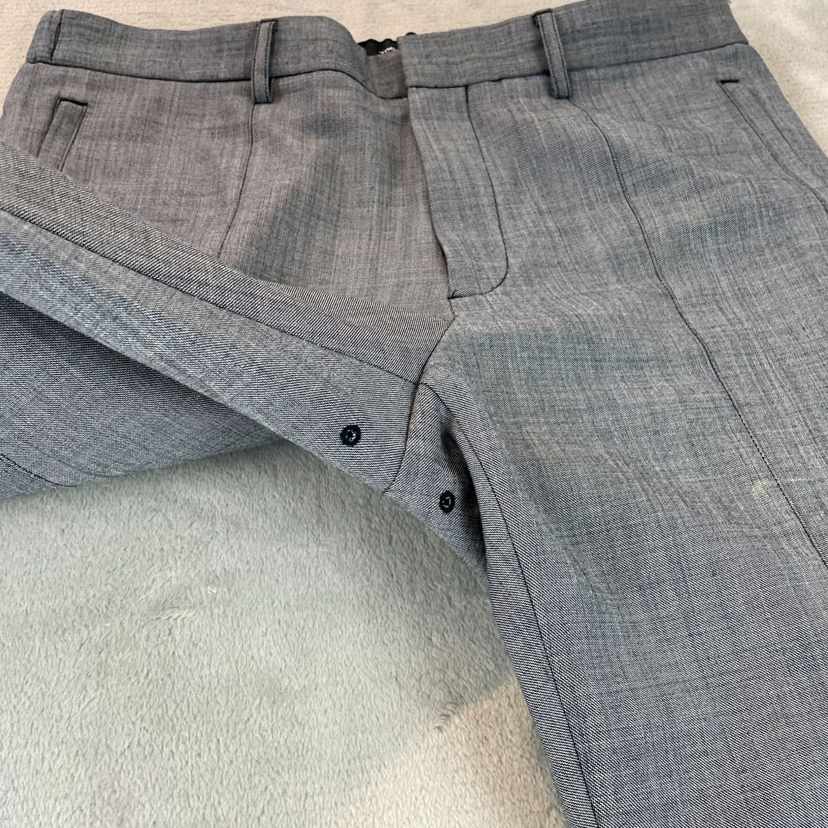 Theory Theory Pants Men 31x30 Gray Wool Blend Ace Illeston Ankle Zip Tapered Fit Size US 31 - 6 Thumbnail