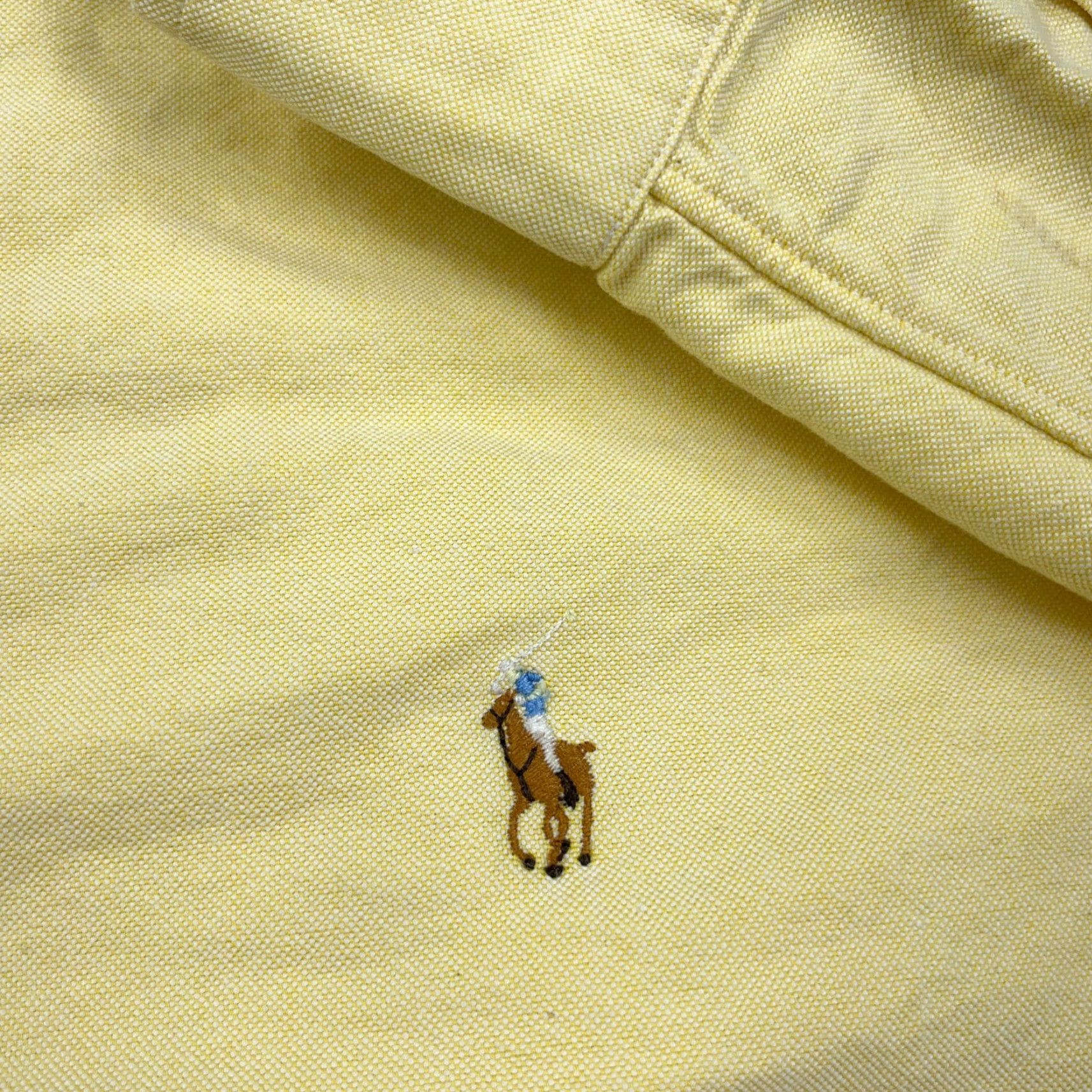 Ralph Lauren Ralph Lauren Shirt Men Button-Up 15.5 33 Yellow Cotton Solid Long Sleeve Vintage? No Size 42R - 4 Thumbnail