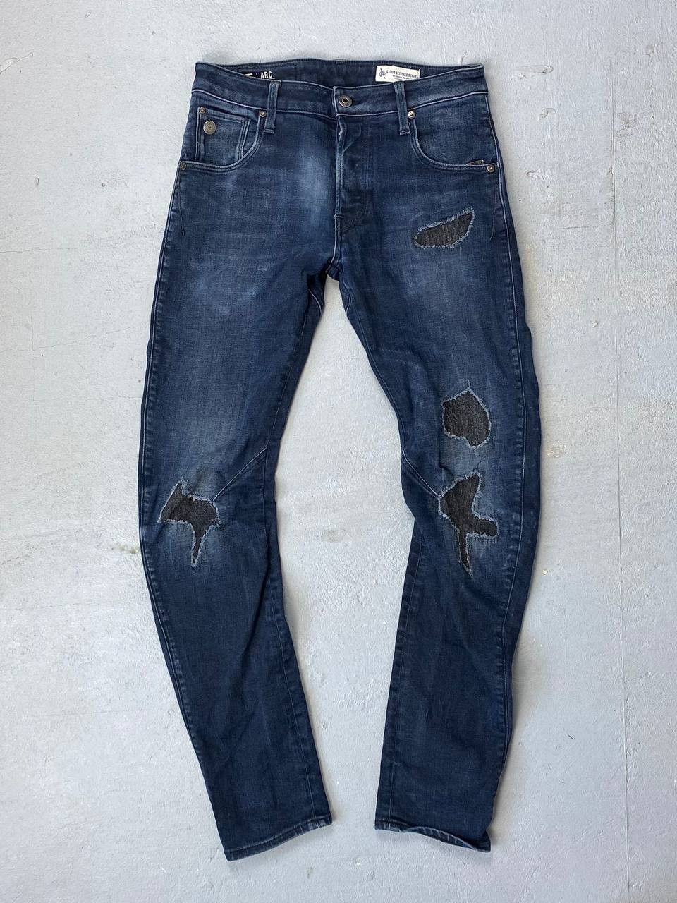 G-Star G Star Raw Arc 3D Mens Skinny Denim Pants Jeans Distressed Size US 29 - 1 Thumbnail