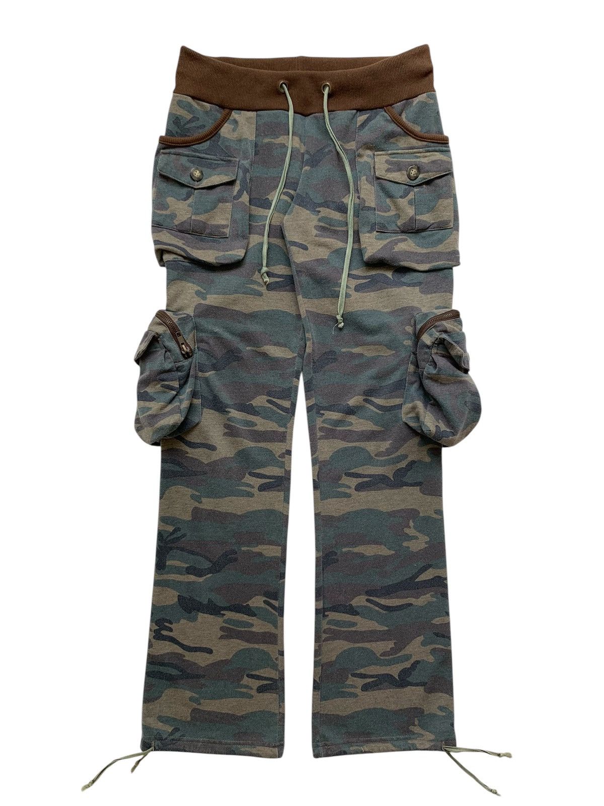 Japanese Brand 2000s Heaven Camo Cargo GOA Inspired Boot Cut Pant Size US 30 / EU 46 - 1 Thumbnail