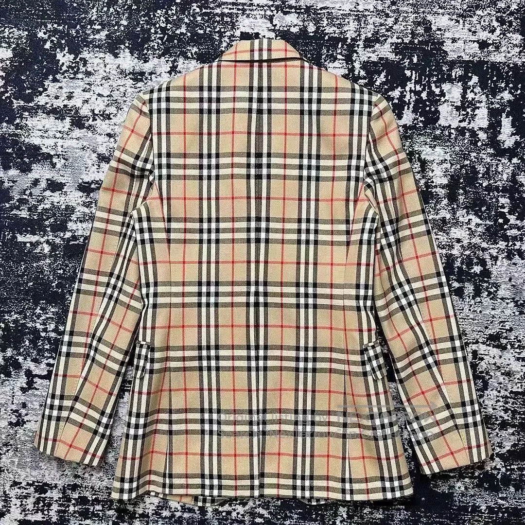 Burberry burberry khaki checked wool blazer. Size XS / US 0-2 / IT 36-38 - 5 Thumbnail