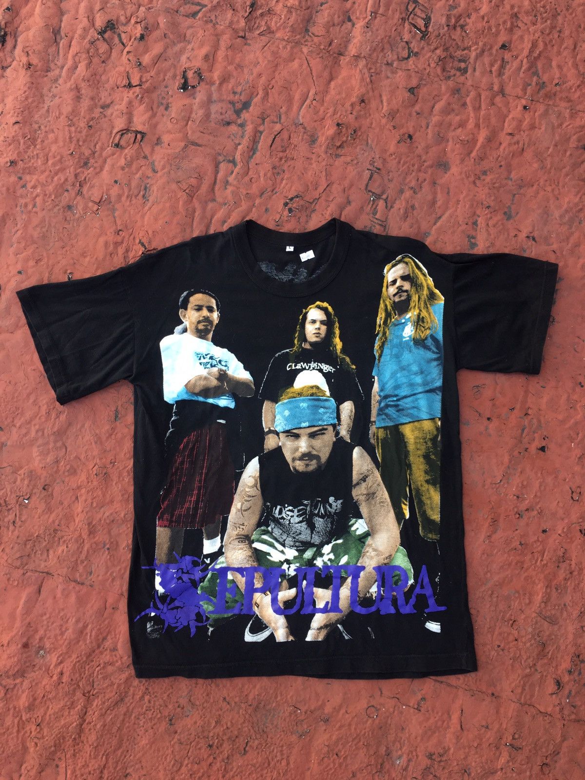 image of Band Tees x Vintage Sepultura Bootleg 90's in Black, Men's (Size Medium)
