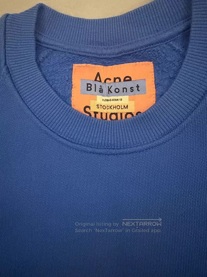 Acne Studios Acne Studios Blue Sweatshirt with Letter Print on Sleeves, Size XXS / US 00 / IT 34 - 2 Thumbnail