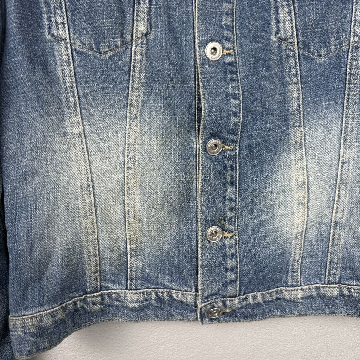 Versace Vintage Jeans Jacket Avant Garde Versace Distressed Y2K Size M / US 6-8 / IT 42-44 - 4 Thumbnail
