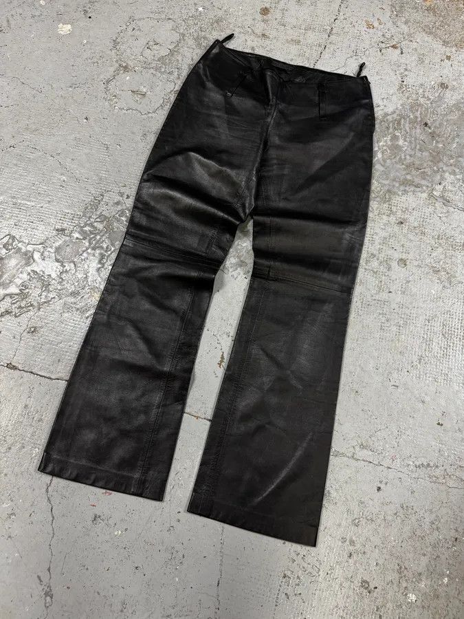Prada 2000s Prada Black Leather Pants Size US 30 / EU 46 - 4 Thumbnail