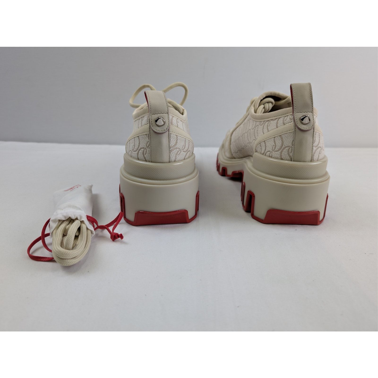 Christian Louboutin o1rshd1 Panamic Dune jacquard-logo Derby shoe Boots natural Size US 12 / EU 45 - 11 Thumbnail