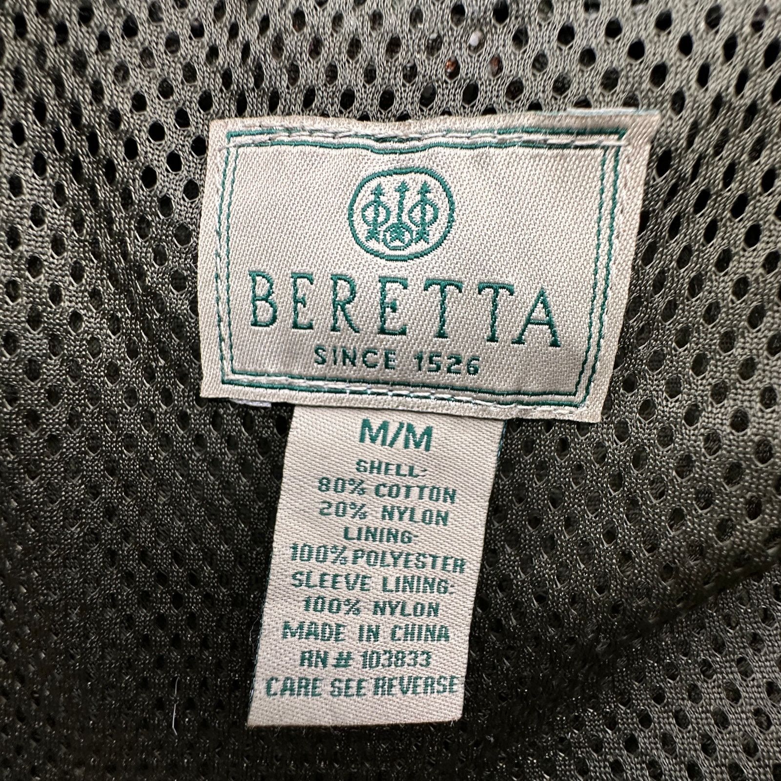 Beretta Vintage Beretta Waxed Cotton Meshed Lined Jacket Mens Medium Size US M / EU 48-50 / 2 - 3 Thumbnail