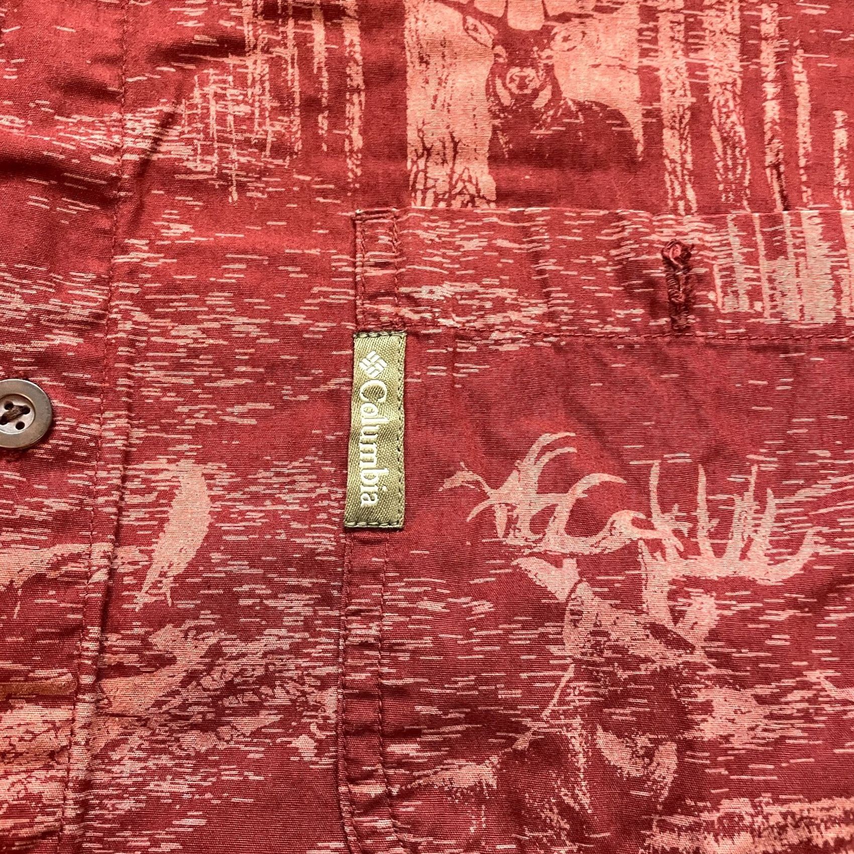 Vintage Columbia River Lodge Shirt Mens Large Red Long Sleeve Collared Pocket Hunting Size US L / EU 52-54 / 3 - 2 Thumbnail