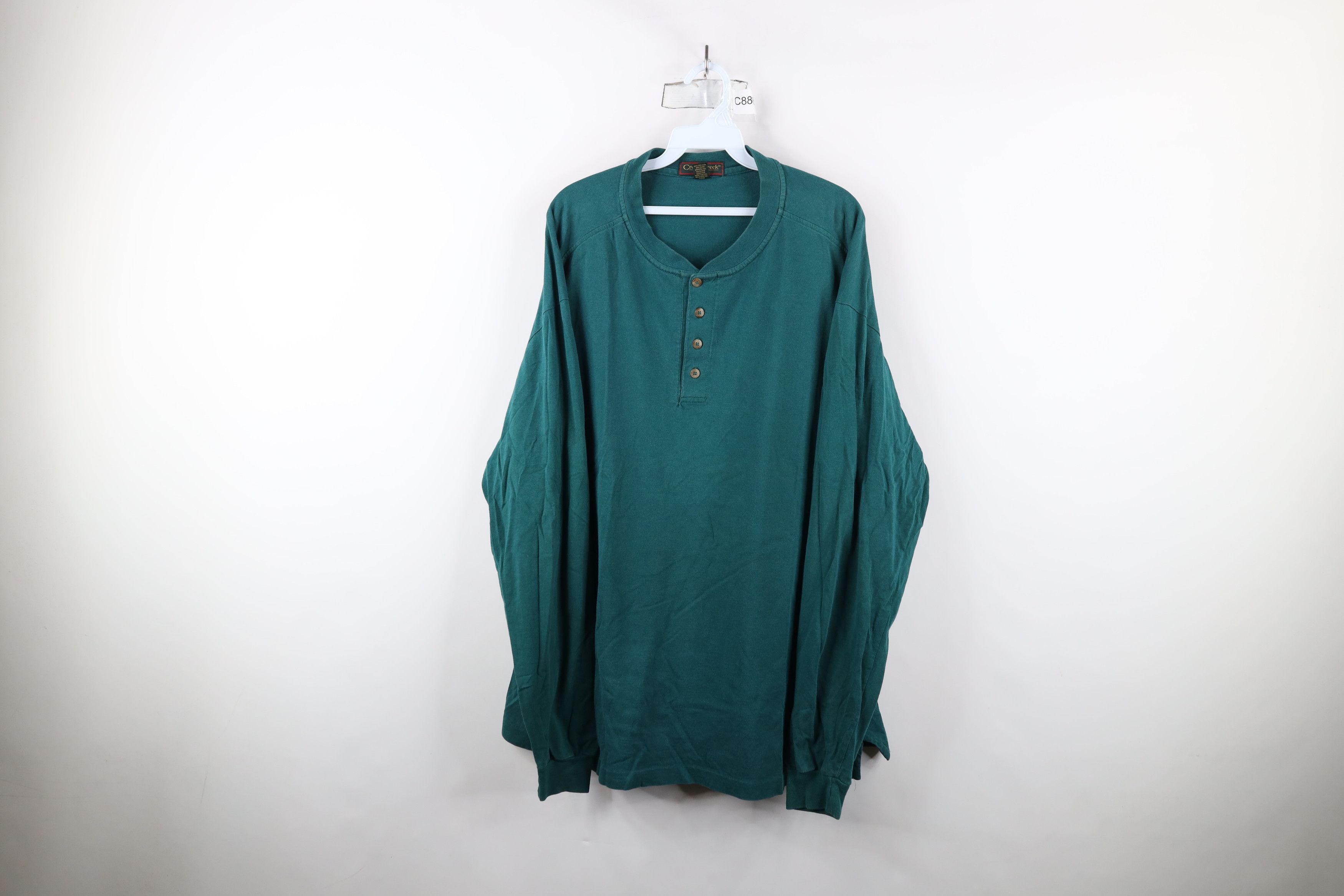 Vintage Vintage 90s Streetwear Cotton Long Sleeve Henley T-Shirt USA Size US XL / EU 56 / 4 - 1 Thumbnail