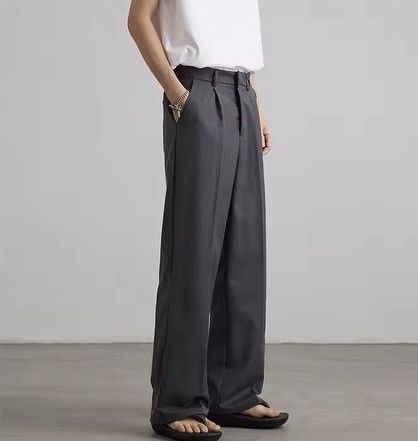 Vintage High Waist Straight Wide Leg Pleated Pants / Trousers Size US 30 / EU 46 - 3 Thumbnail