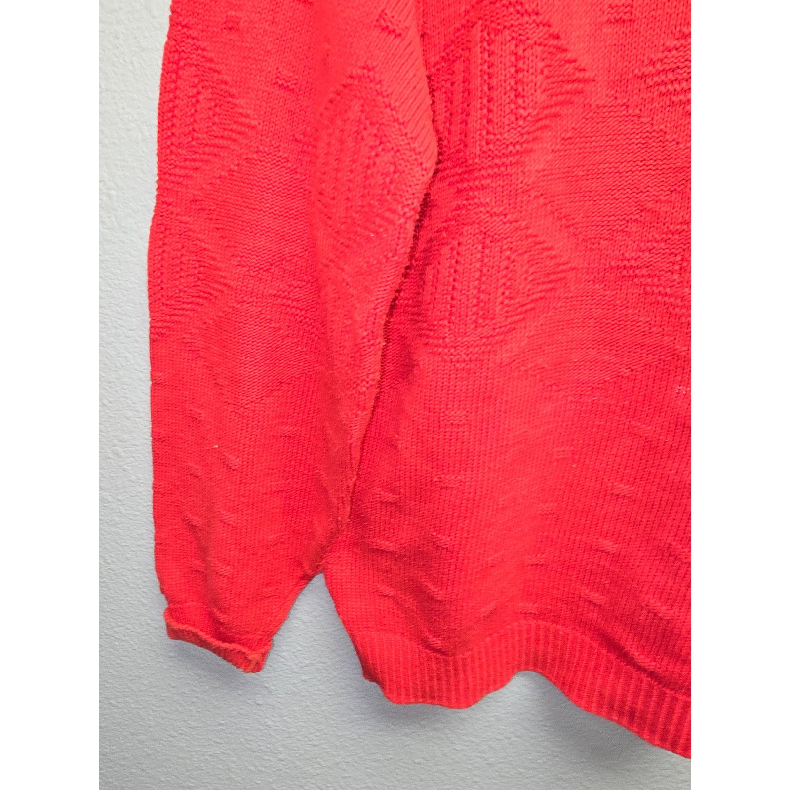 Vintage Vintage Red Knitwear Sweater BBW Red Diamond Pattern 80s VTG Size M / US 6-8 / IT 42-44 - 5 Thumbnail