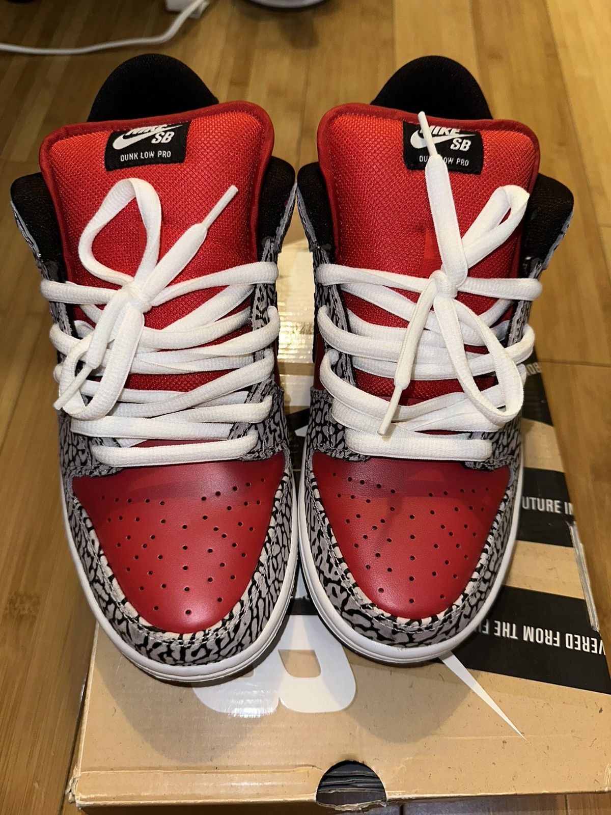 Supreme Red Cement Dunks - 2012 - sz 10