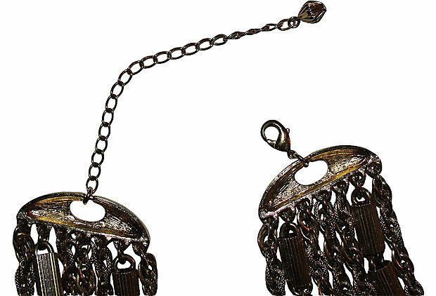 Designer Multi-Strand Gold Tone Chain Necklace Size ONE SIZE - 4 Thumbnail