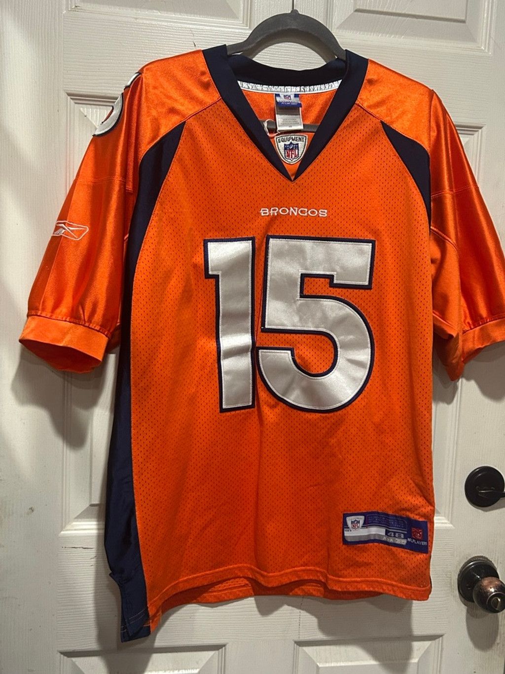 Reebok Men's Reebok Denver Broncos Marshall Jersey XL Orange Navy Size US XL / EU 56 / 4 - 1 Thumbnail