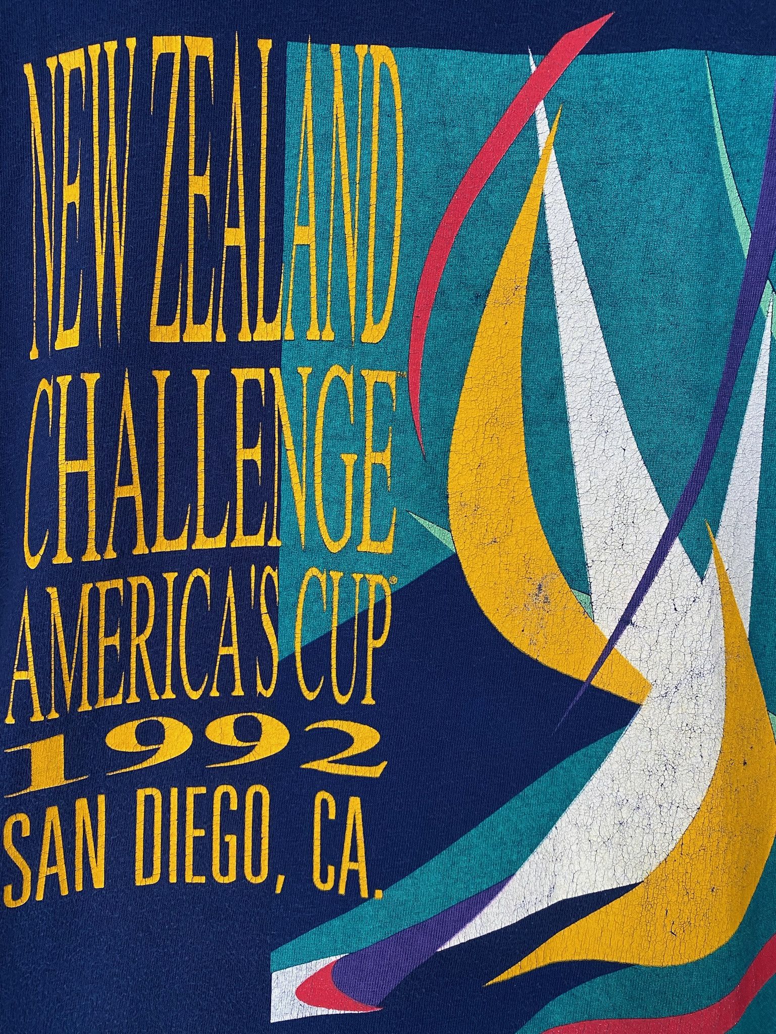 Vintage 1992 New Zealand Challenge Sailing America’s Cup T-Shirt 2XL Size US XXL / EU 58 / 5 - 5 Thumbnail