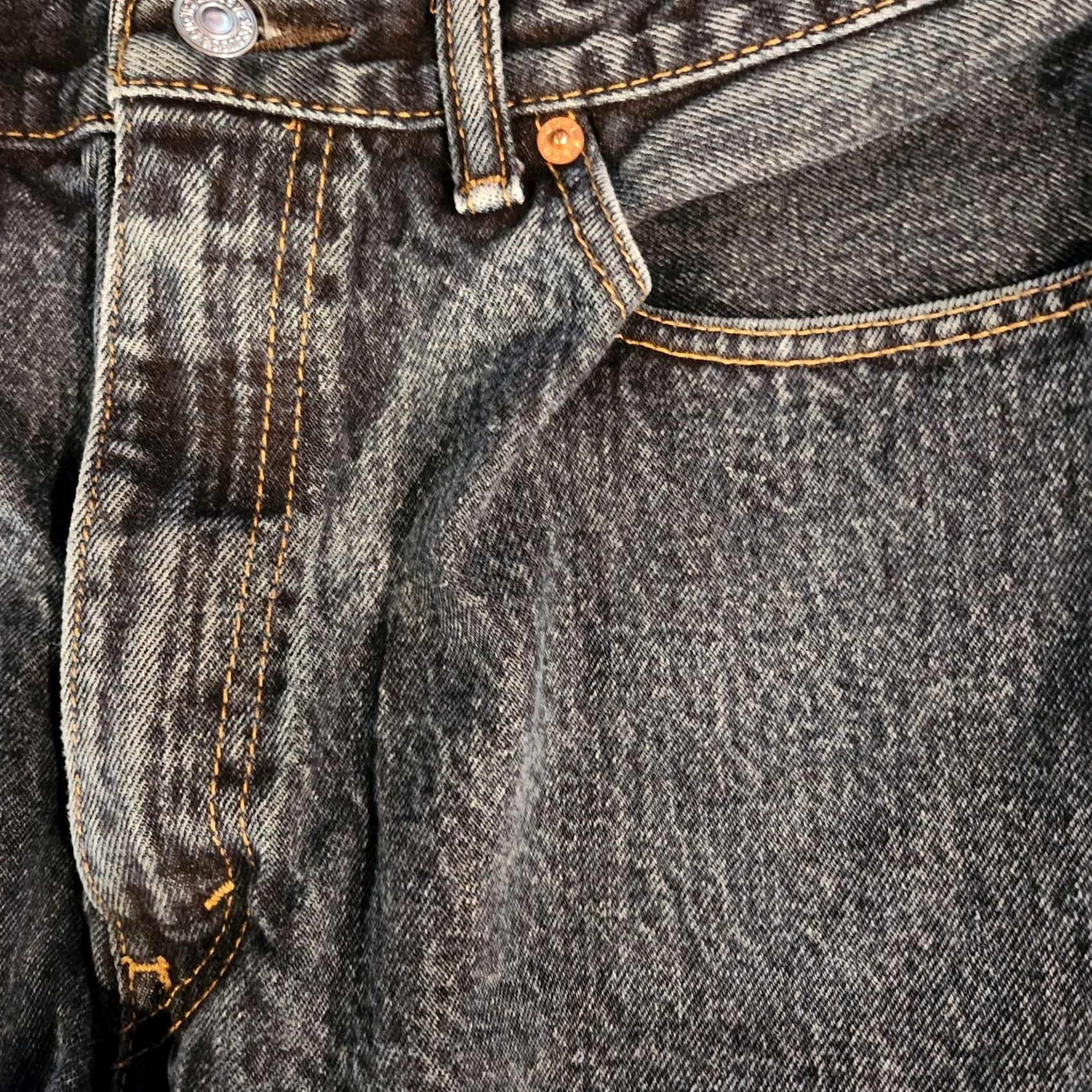 Levi's Levi's 505 Jeans Mens 36X32 Blue Regular Straight Medium Wash Denim Size US 36 / EU 52 - 3 Thumbnail