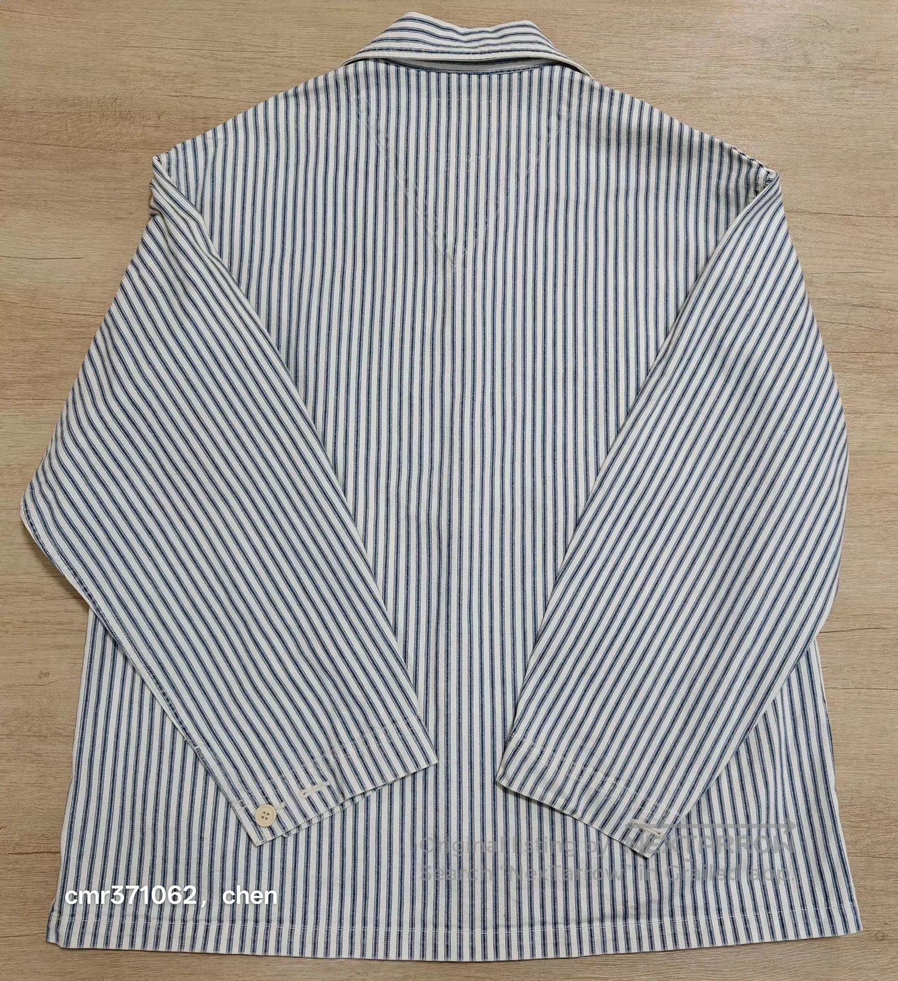 Visvim Blue Striped Button-Up Shirt Size M. Size US M / EU 48-50 / 2 - 6 Thumbnail