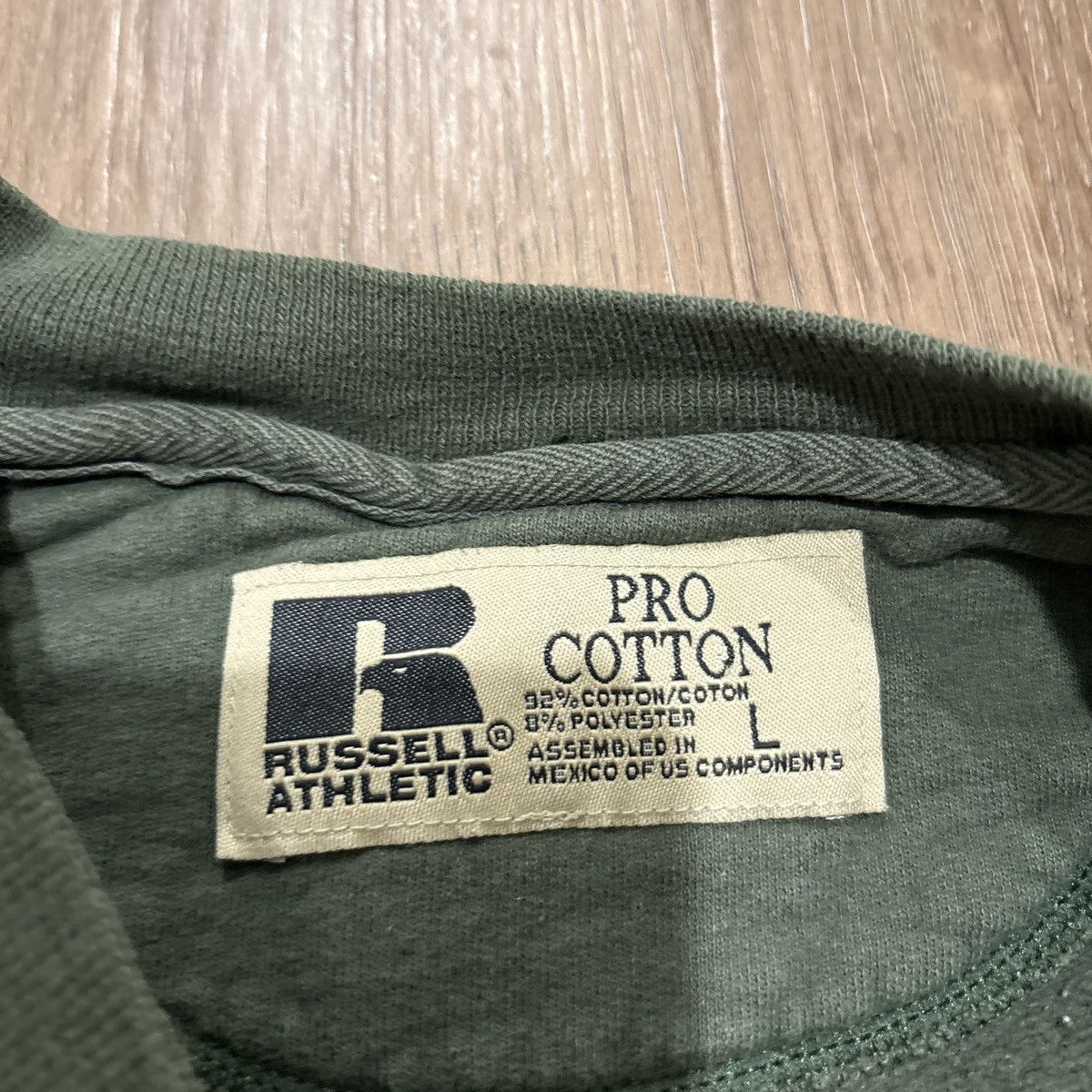 Russell Athletic Vintage Green Russell Athletic Crewneck Sweatshirt Size L Size US L / EU 52-54 / 3 - 3 Thumbnail