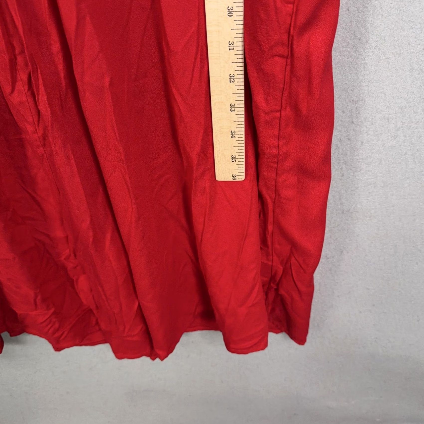 Old Navy Old Navy Dress Womens XXL Petite Red Smocked Square Neck Fit Flare Knee Length Size XXL / US 16-18 / IT 52-54 - 7 Thumbnail