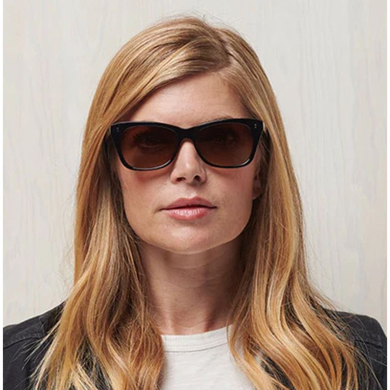 SALT. Optics SALT. Unisex Black/Brown Gradient Sela Sunglasses Size ONE SIZE - 1 Thumbnail