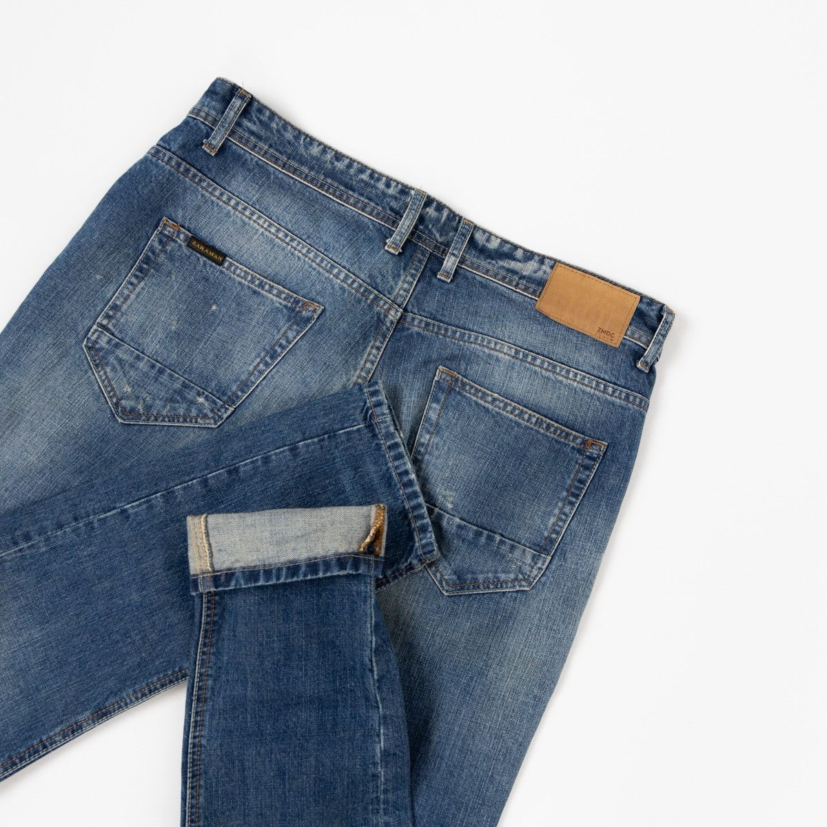 Zara Zara Man Blue Distressed Denim Jeans Slim Fit Ripped Faded Size US 32 / EU 48 - 4 Thumbnail