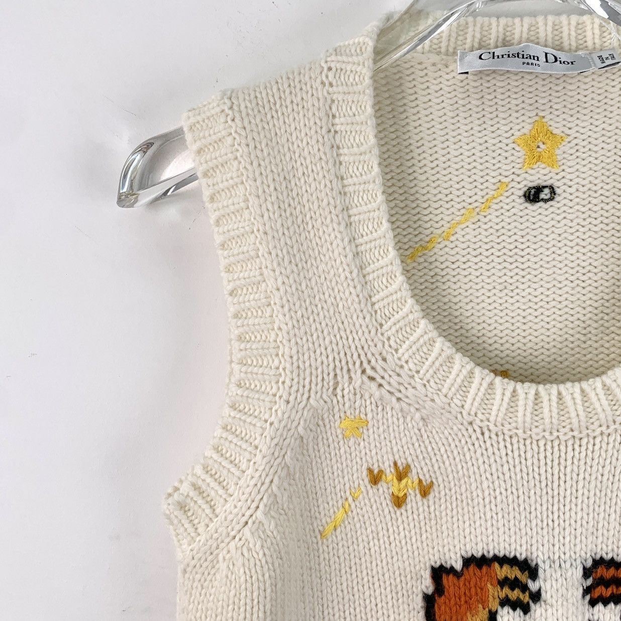 Dior Dior Crab Intarsia Wool Sleeveless Knit Vest K26WX Size XS / US 0-2 / IT 36-38 - 3 Thumbnail