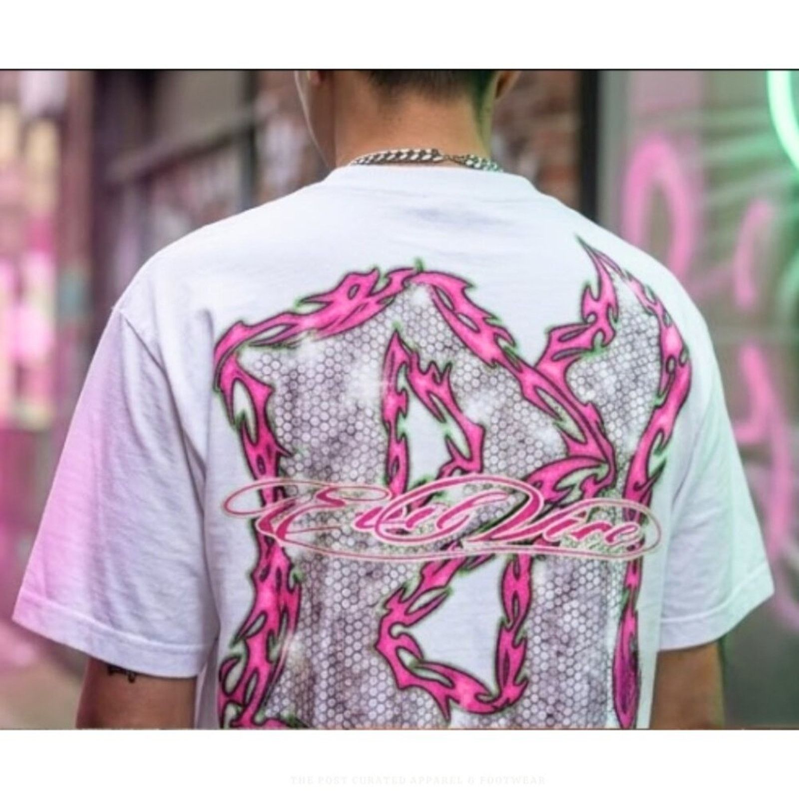 Tribal Streetwear Evil Vice 🏷️ "Grille" Cyber-Tribal Tee | S/L | S Size US S / EU 44-46 / 1 - 2 Thumbnail