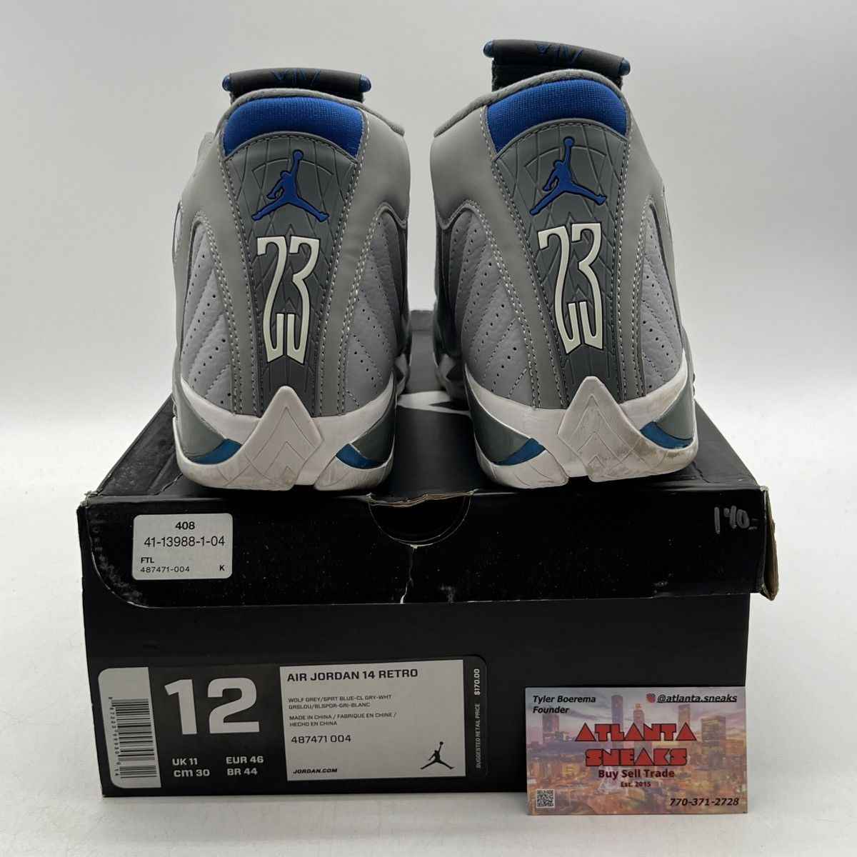 Jordan Brand Air Jordan 14 wolf grey Size US 12 / EU 45 - 3 Thumbnail