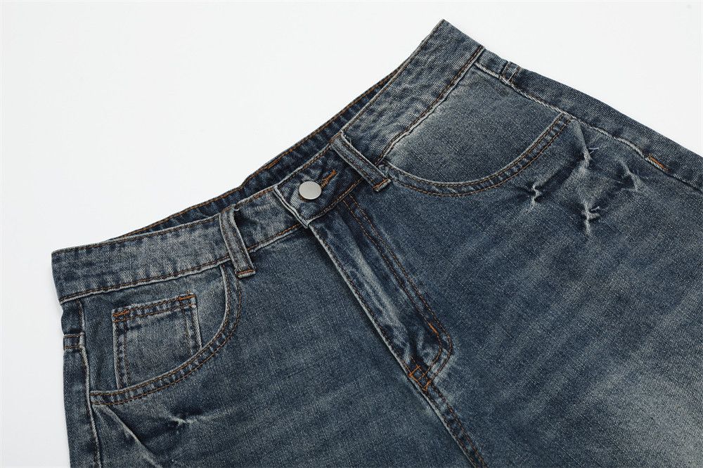 Japanese Brand × Jean Men's punk street distressed washed cracked denim shorts Size US 32 / EU 48 - 3 Thumbnail