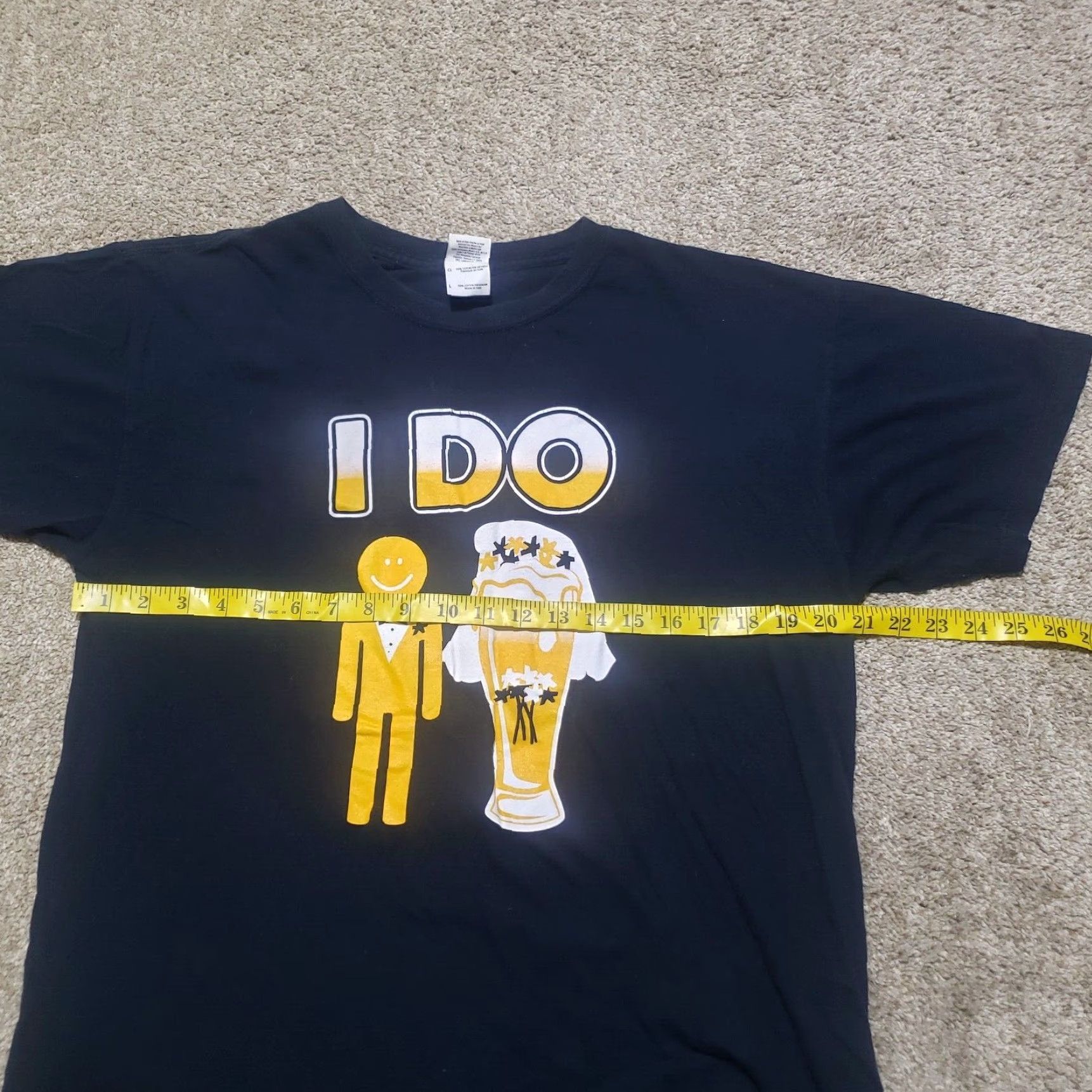 Vintage I Do Beer Shirt Adult L Black Beer Mens Size US L / EU 52-54 / 3 - 4 Thumbnail
