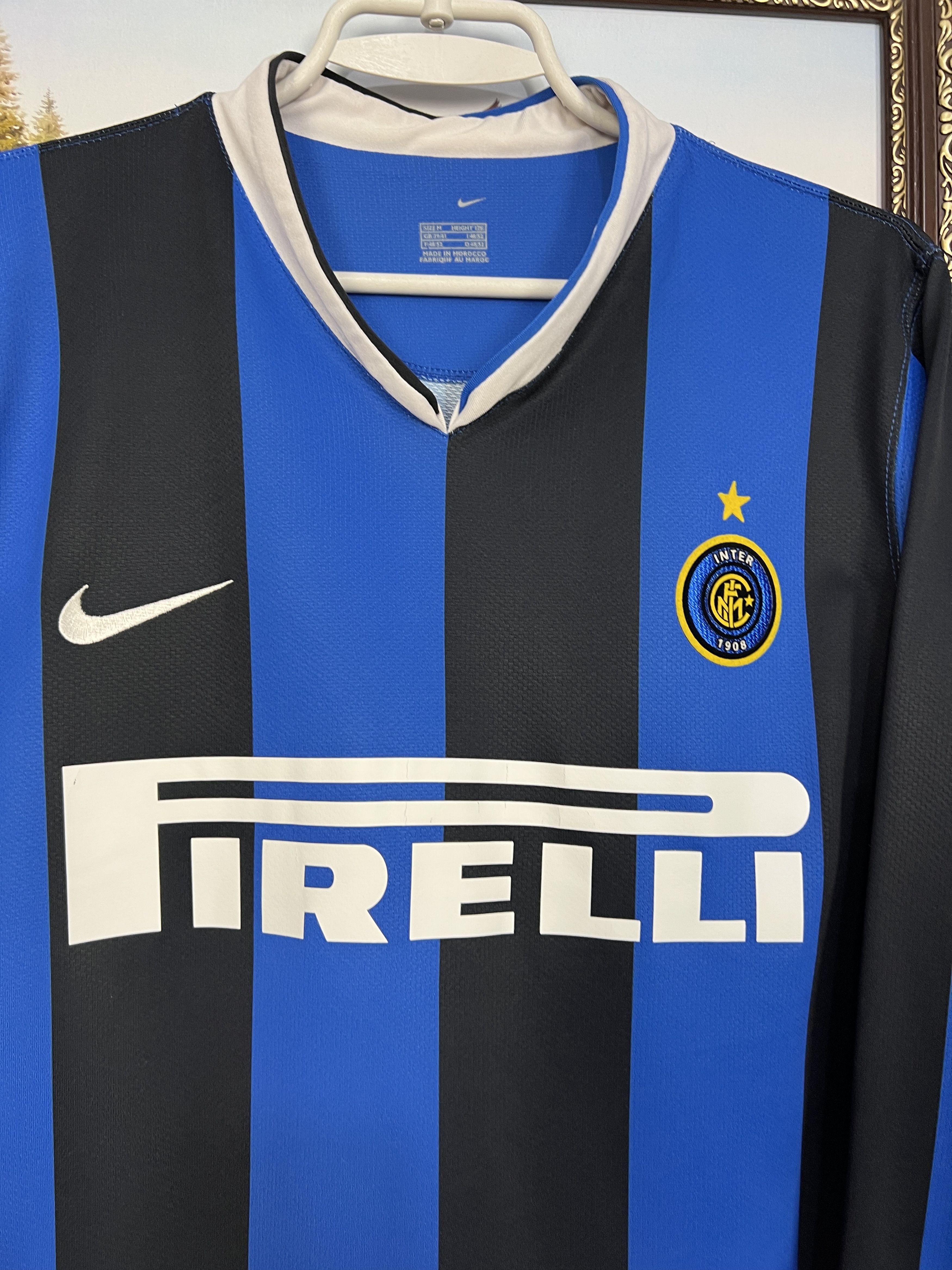 Nike Inter Milan football shirt Soccer Maglia Long Sleeve Jersey Size US M / EU 48-50 / 2 - 3 Thumbnail