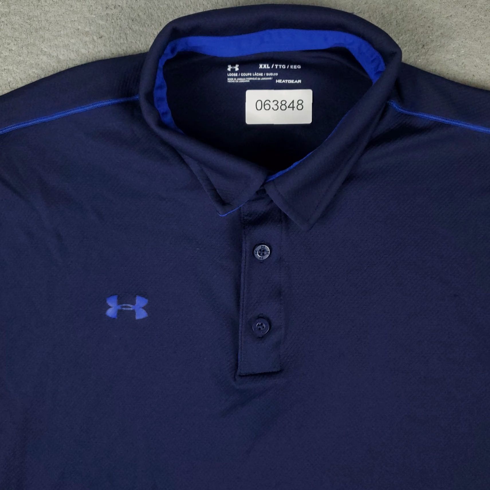 Under Armour Under Armour Shirt Polo 2XL Blue Golf Casual Short Sleeve Mens Size US XXL / EU 58 / 5 - 2 Thumbnail