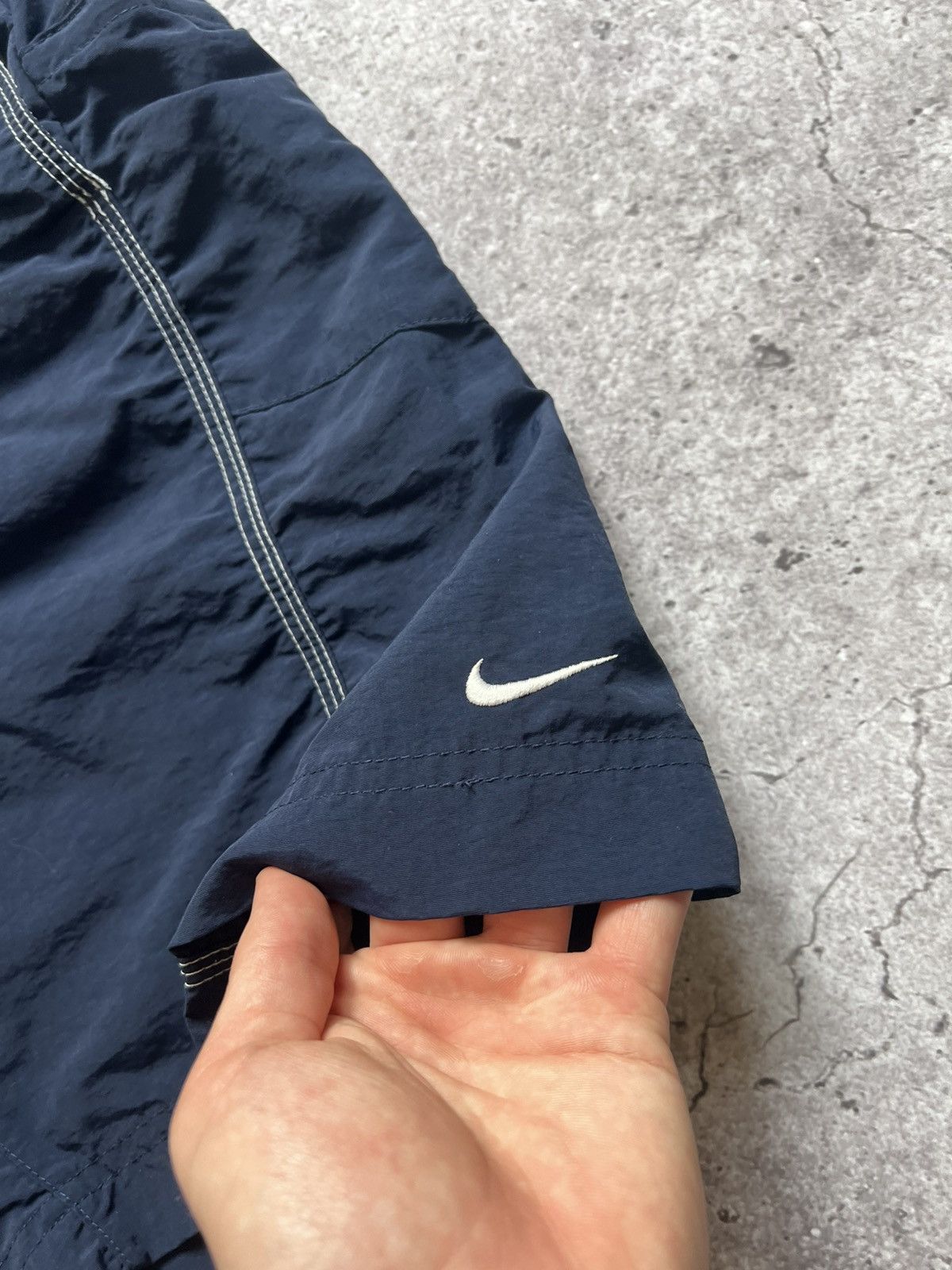 Nike × Vintage 2000s Vintage Nike Shorts Swoosh Blue Men's Size US 32 / EU 48 - 3 Thumbnail