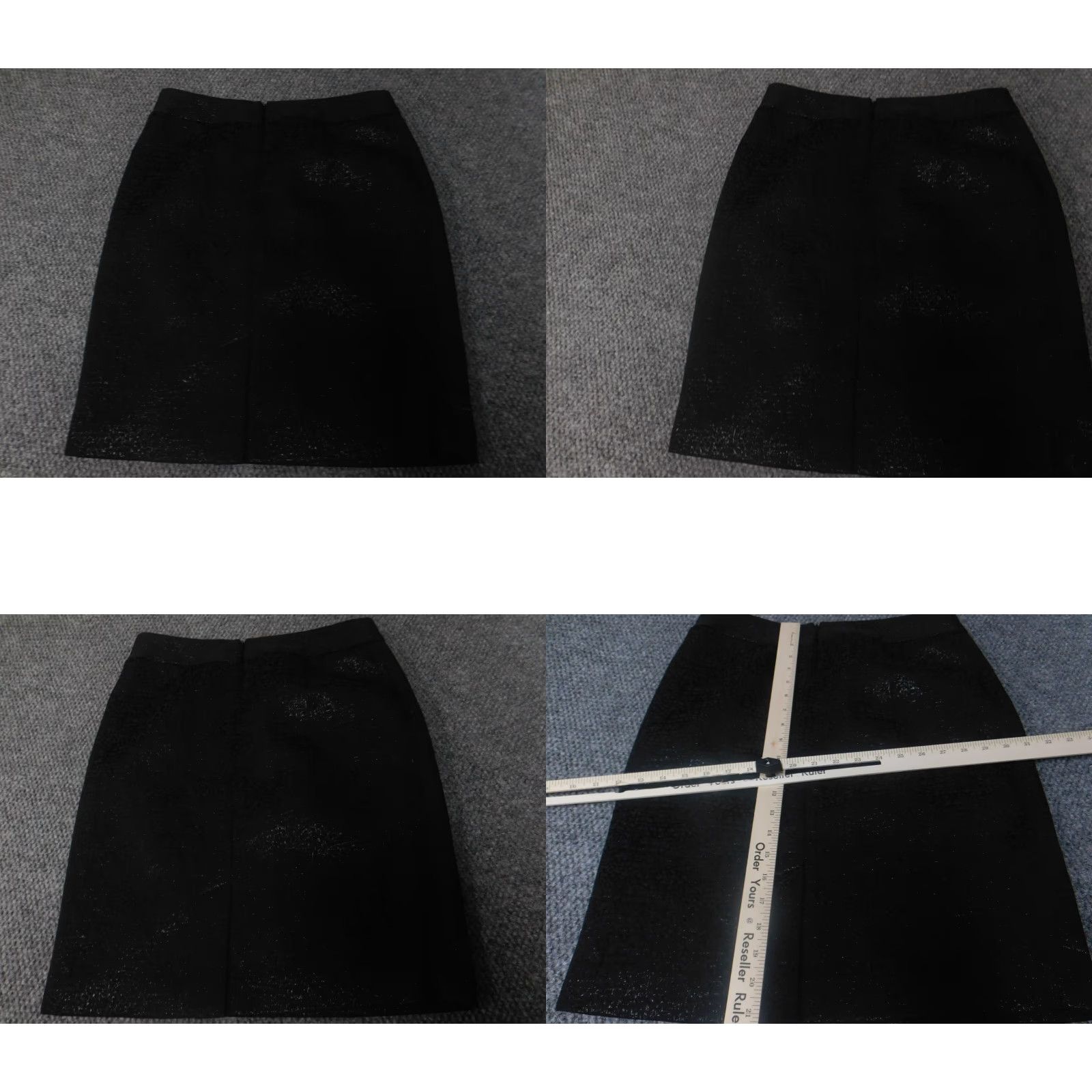 Banana Republic Banana Republic Skirt Women's 8 Black A-Line Short Zipper Lined Medium Canvas Polyester Regular Size 30" / US 8 / IT 44 - 8 Thumbnail