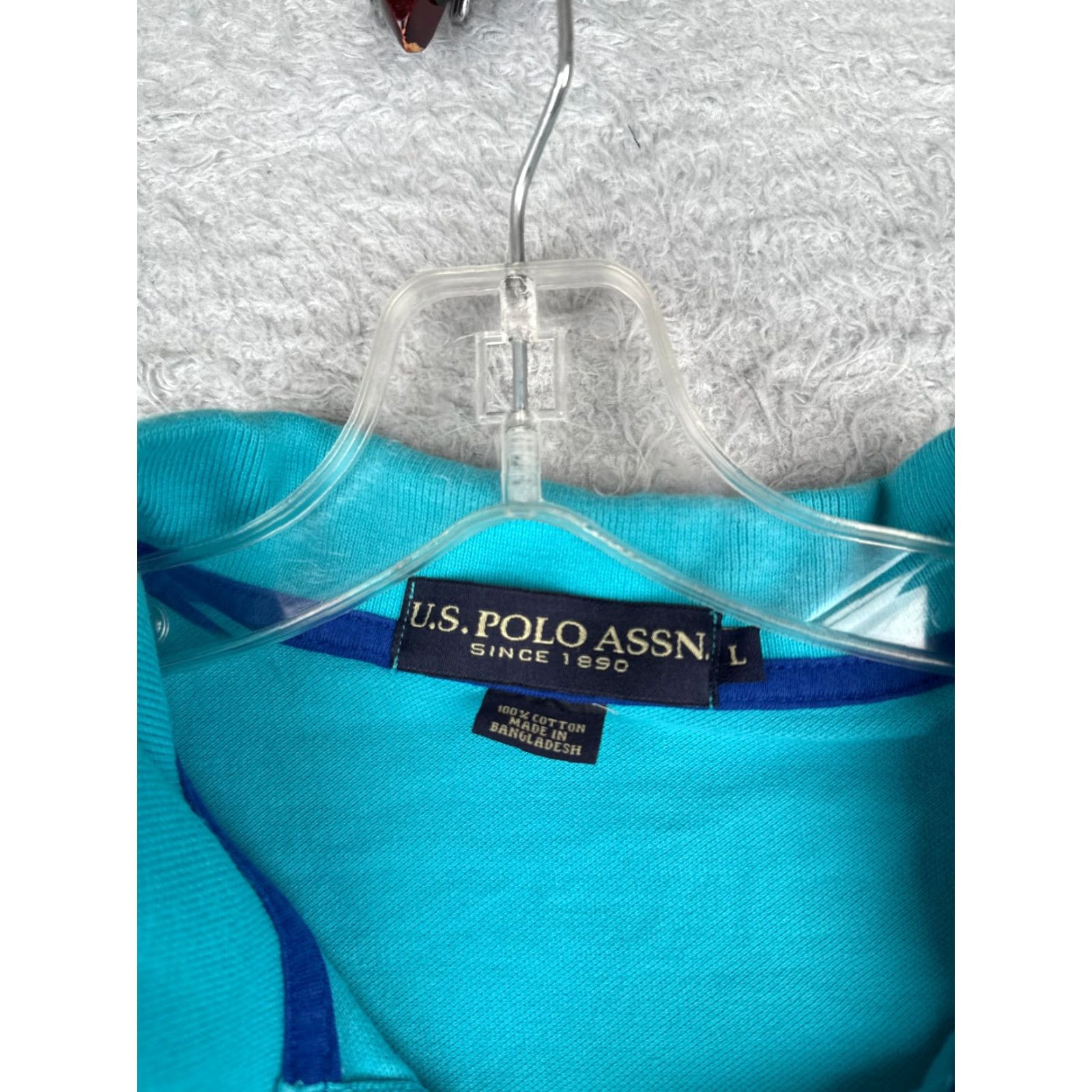 Vintage US Polo Assn Slim Fit Polo Shirt Men Large Blue Short Sleeve 100% Cotton Big Pony Logo Sports Casual Size US L / EU 52-54 / 3 - 7 Thumbnail