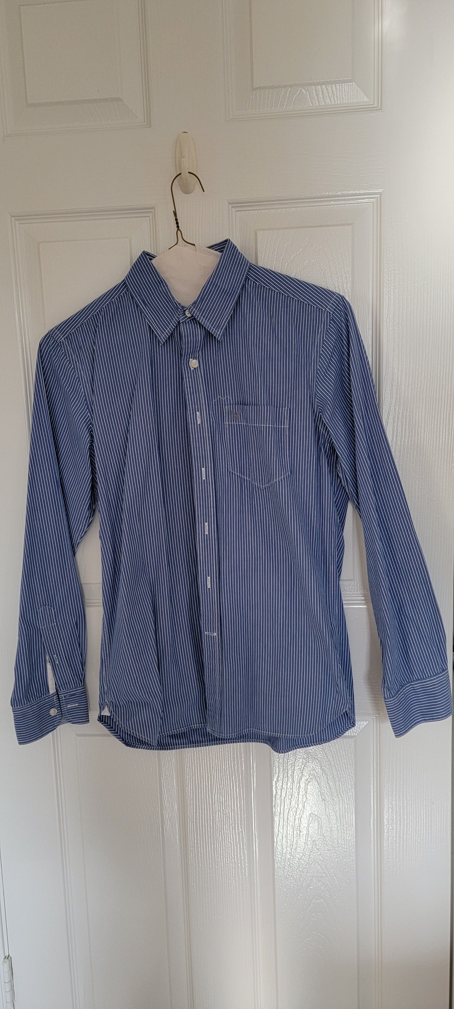 American Eagle Outfitters Blue pinstripe shirt Size US S / EU 44-46 / 1 - 1 Thumbnail
